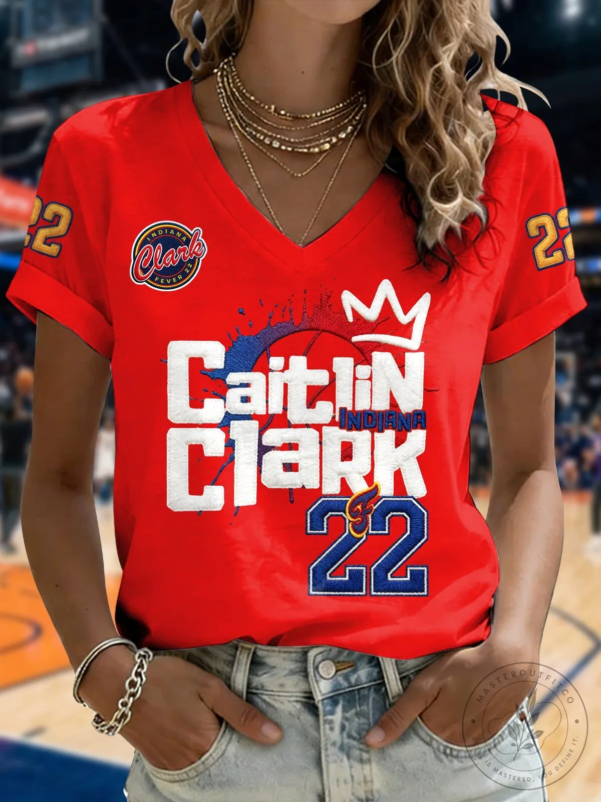 Caitlin Clark Indiana Basketball Fan Shirt Women's V-Neck T-Shirt