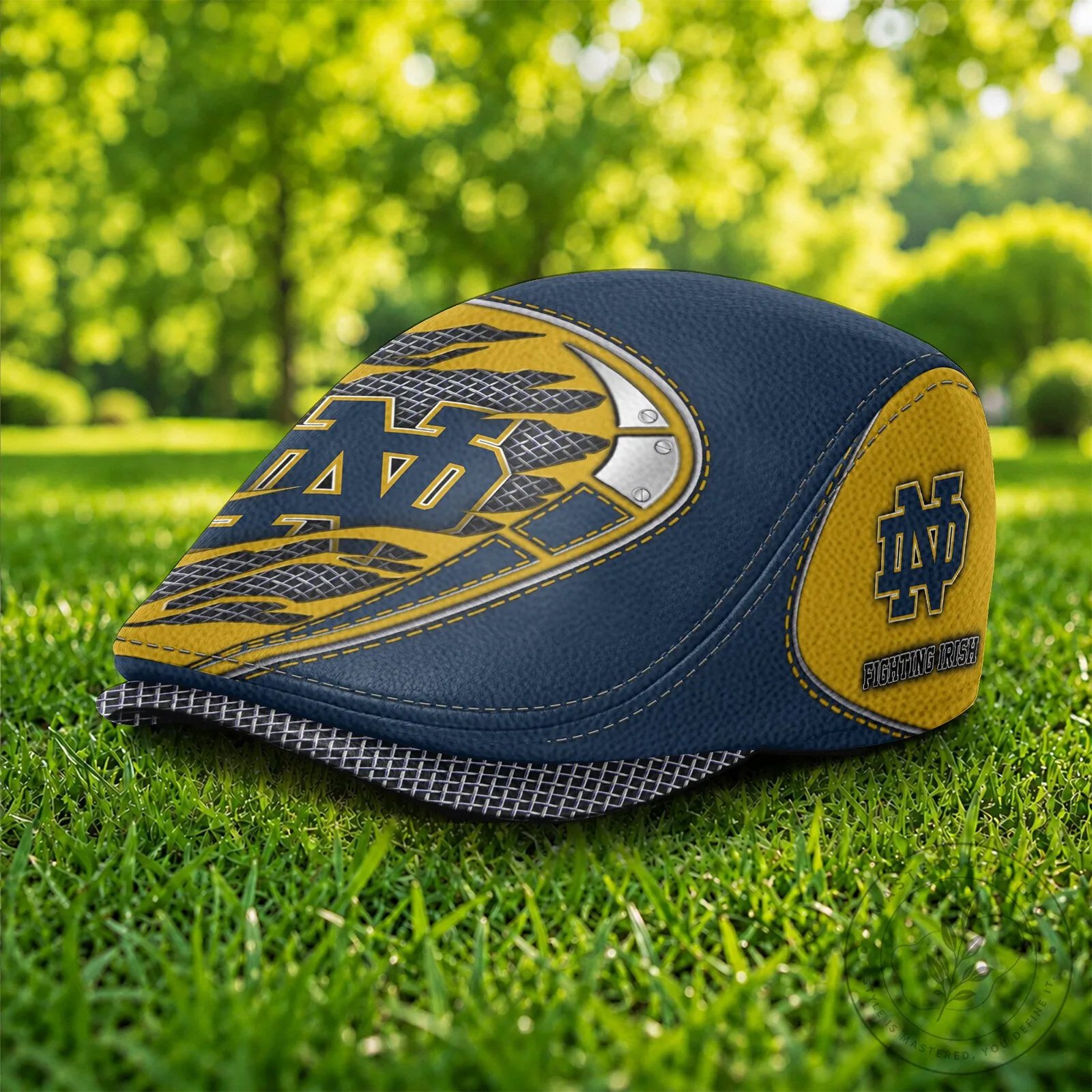 Notre Dame Fighting Irish NCAA Logo Flat Cap Golf Hat