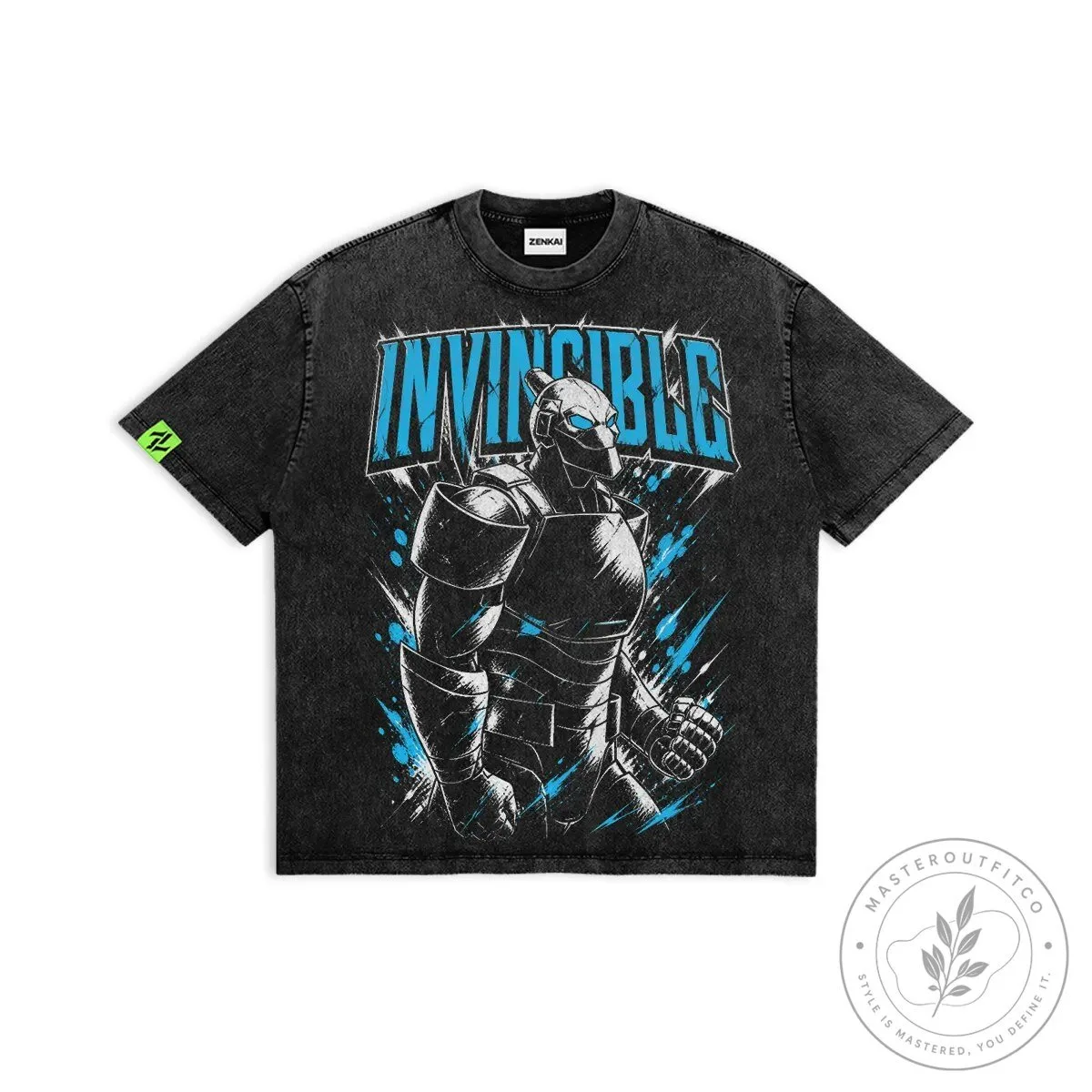 Invincible Robot Superhero Synthetic Soul Graphic Print T-Shirt