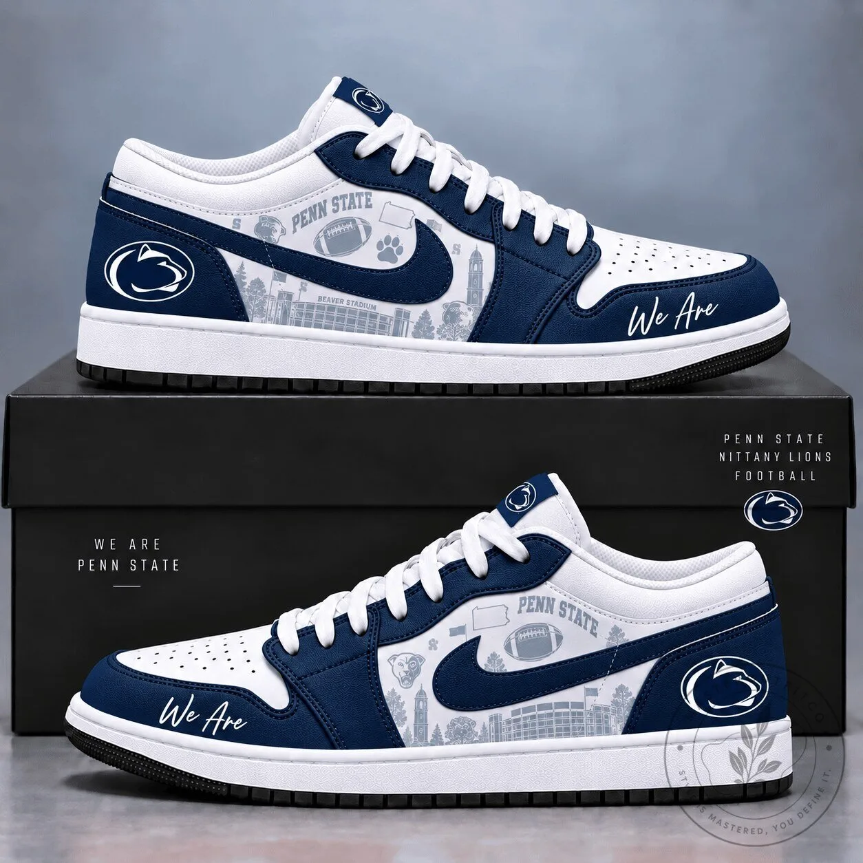 Penn State Nittany Lions Football Team Custom Printed Sneakers