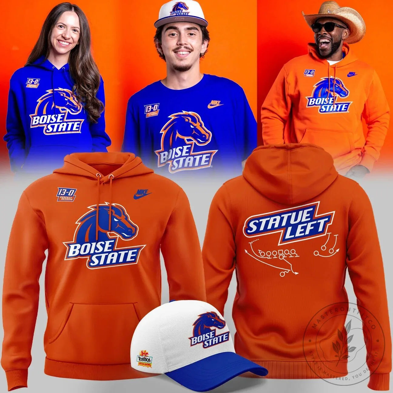 Boise State Broncos Football Team 20th Anniversary Fiesta Bowl Hoodie