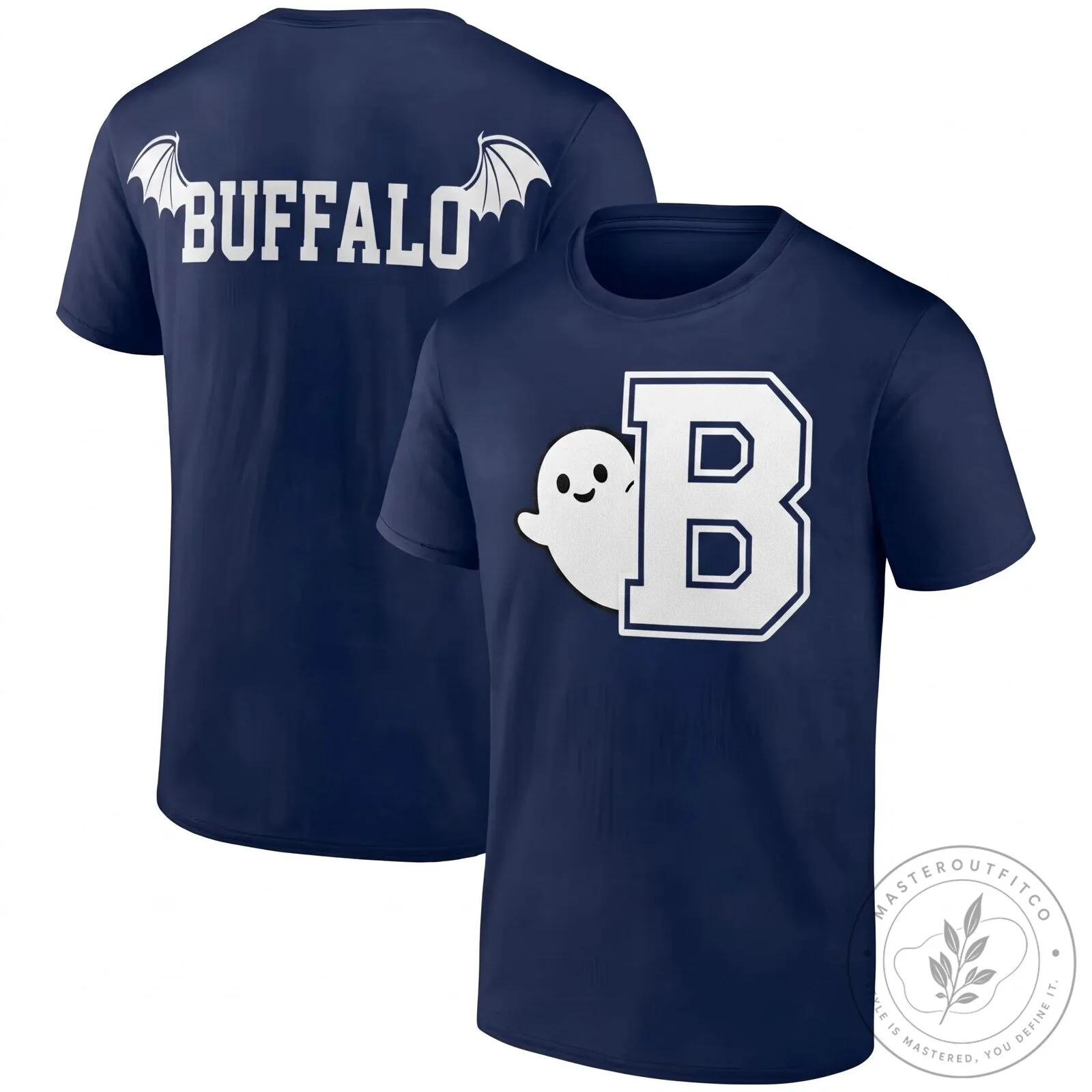 Buffalo Bills Halloween Ghost Logo Black Short Sleeve T-Shirt 13 Buffalo Bills Halloween Ghost Logo Black Short Sleeve T-Shirt