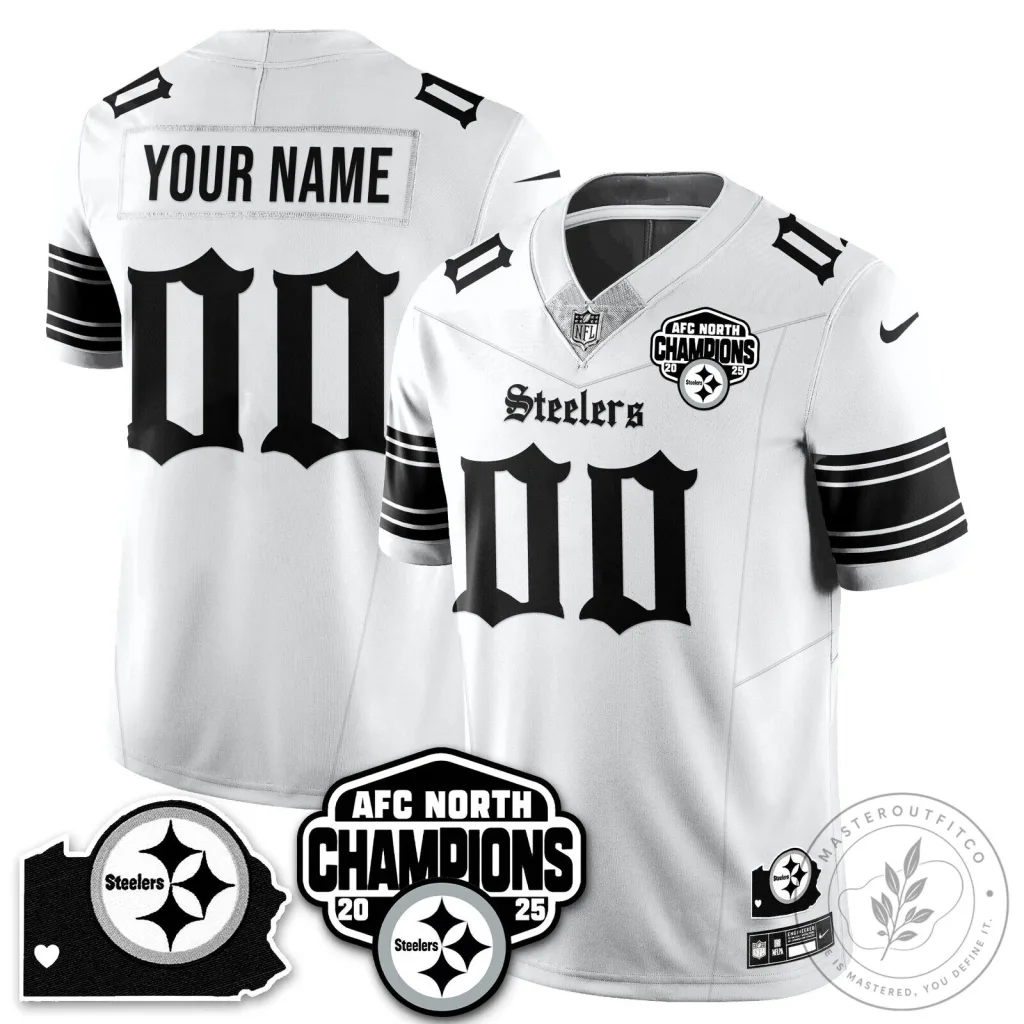 Custom Football Jersey of Pittsburgh Steelers - AFC North Champions Edition 18 Custom Football Jersey of Pittsburgh Steelers - AFC North Champions Edition