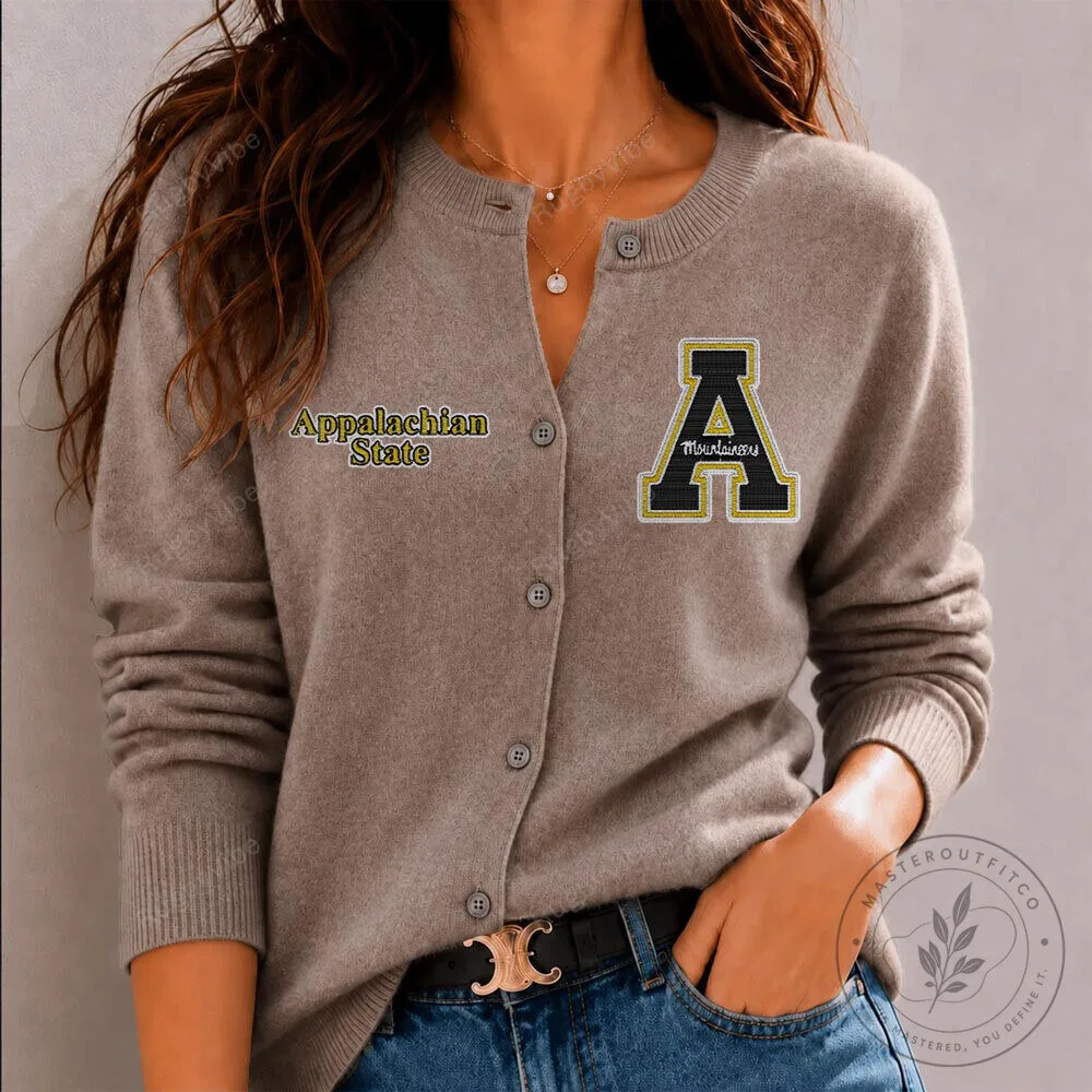 Appalachian State Mountaineers Embroidered Cardigan Sweater
