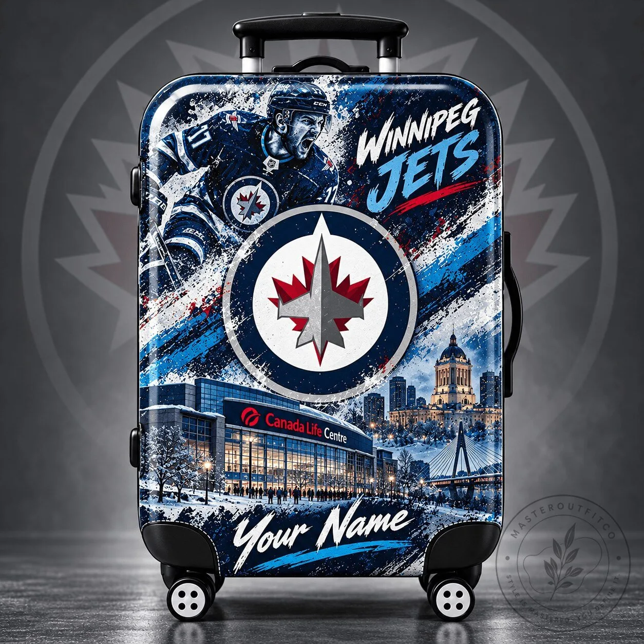 Winnipeg Jets Personalized Hockey Arena Pride Luggage Suitcase Cover 1 Winnipeg Jets Personalized Hockey Arena Pride Luggage Suitcase Cover