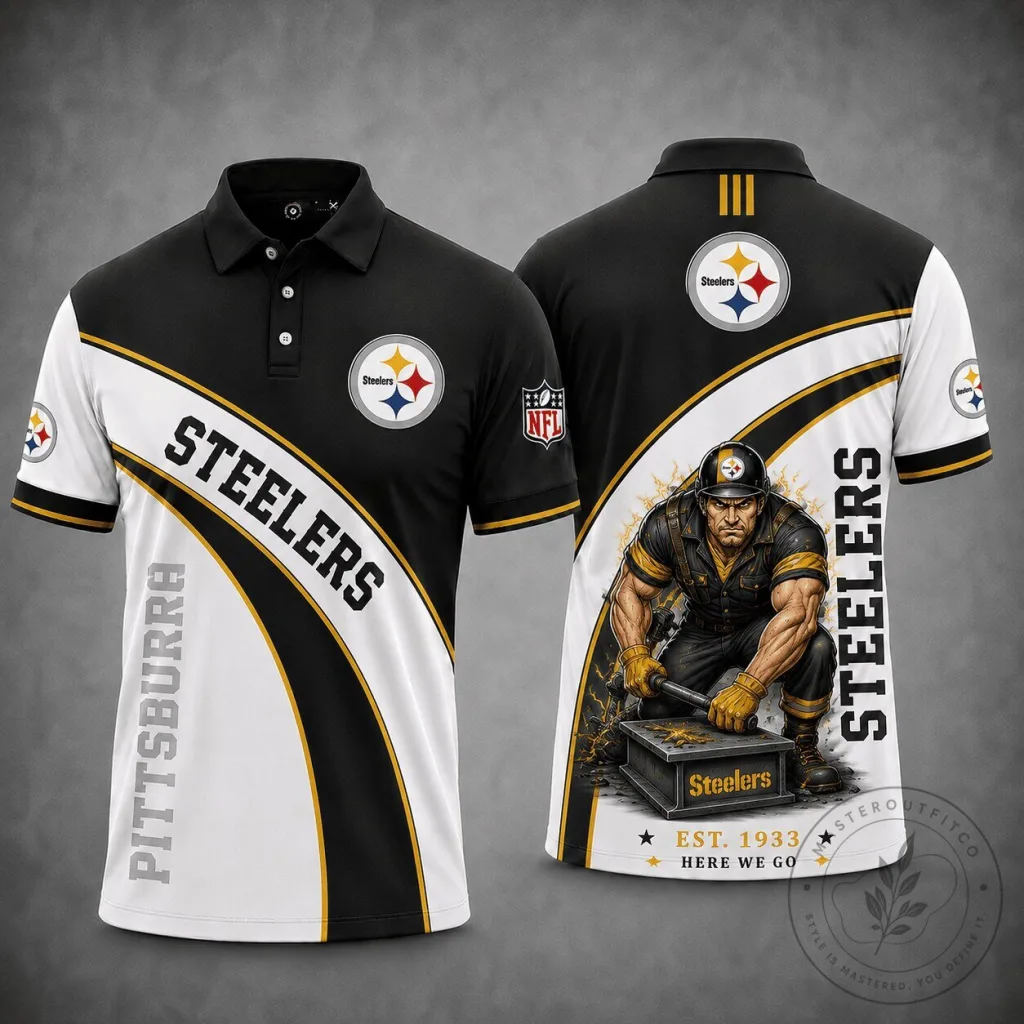 Pittsburgh Football Steelers Fierce Mascot Polo Shirt 9 Pittsburgh Football Steelers Fierce Mascot Polo Shirt