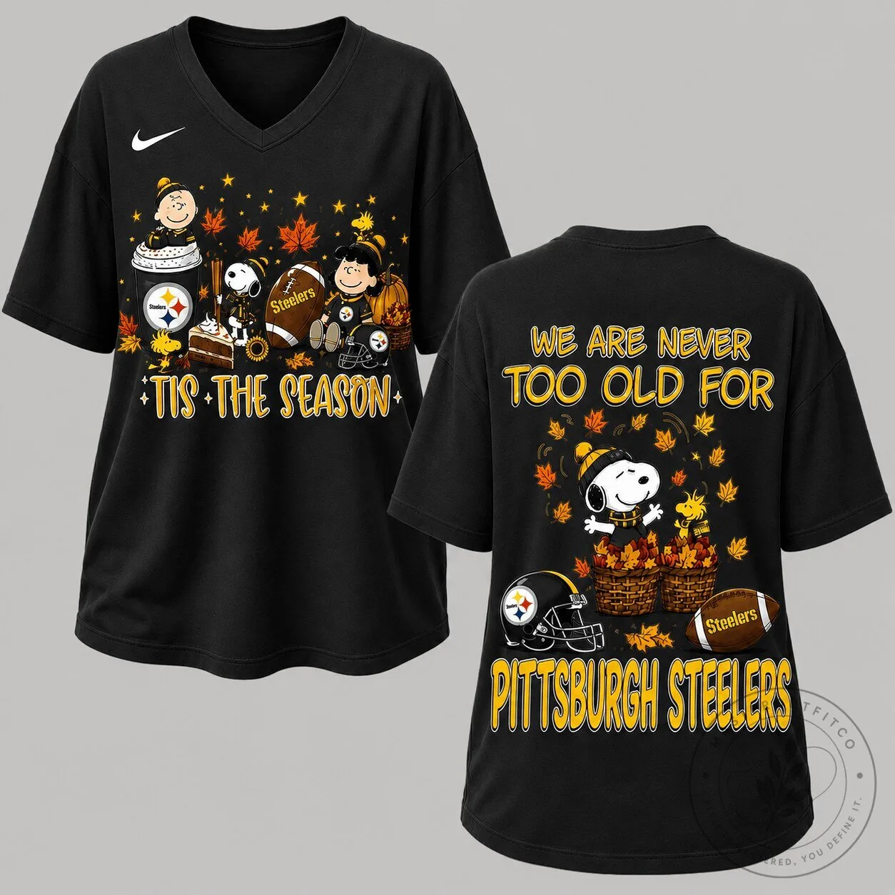 Pittsburgh Football Steelers Snoopy Charlie Brown Autumn Season T-Shirt 1 Pittsburgh Football Steelers Snoopy Charlie Brown Autumn Season T-Shirt