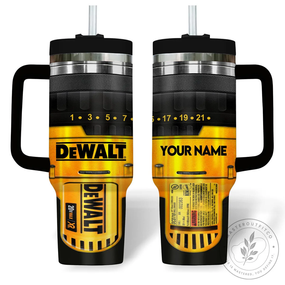 DeWalt Cordless Drill Driver 40oz Tumbler with Handle