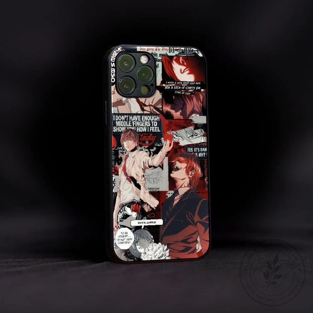 Death Note Light Yagami Anime Manga Collage Art iPhone Case 2 Death Note Light Yagami Anime Manga Collage Art iPhone Case