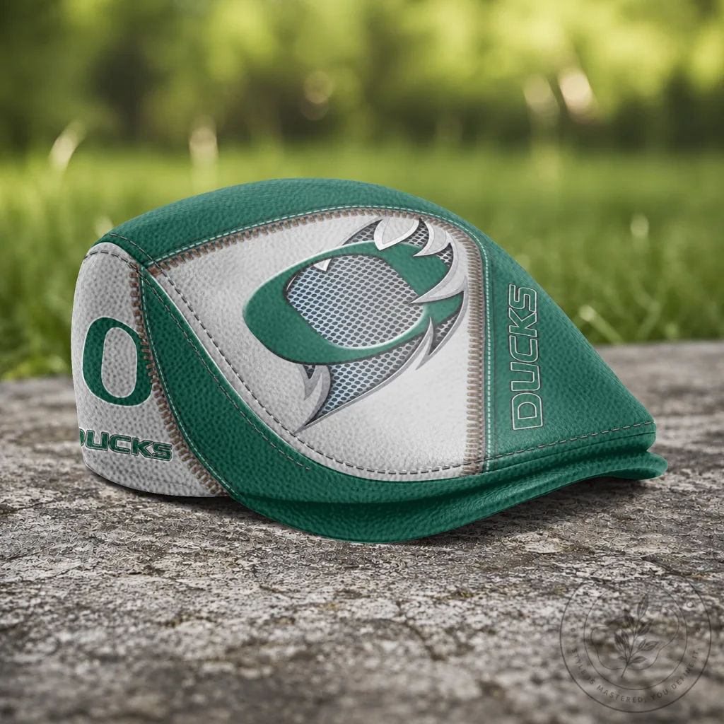 Oregon Ducks NCAA College Football Team Green and White Golf Cap Hat Oregon Ducks NCAA College Football Team Green and White Golf Cap Hat
