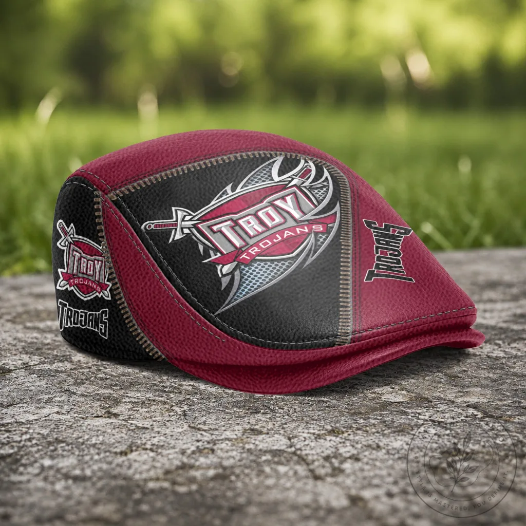 Troy Trojans NCAA Golf Flat Cap Hat 35 Troy Trojans NCAA Golf Flat Cap Hat