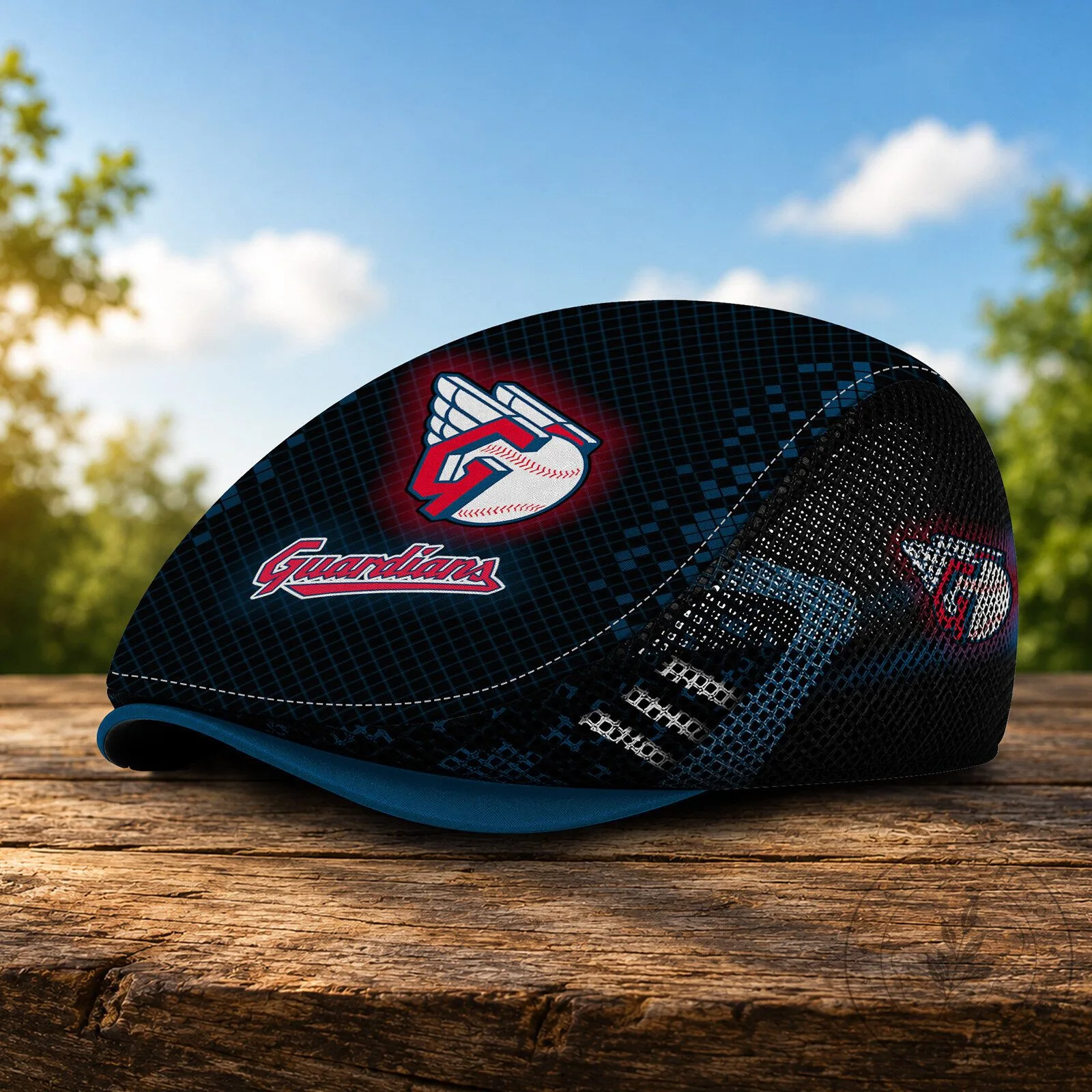 Cleveland Guardians Baseball Mesh Flat Cap Hat