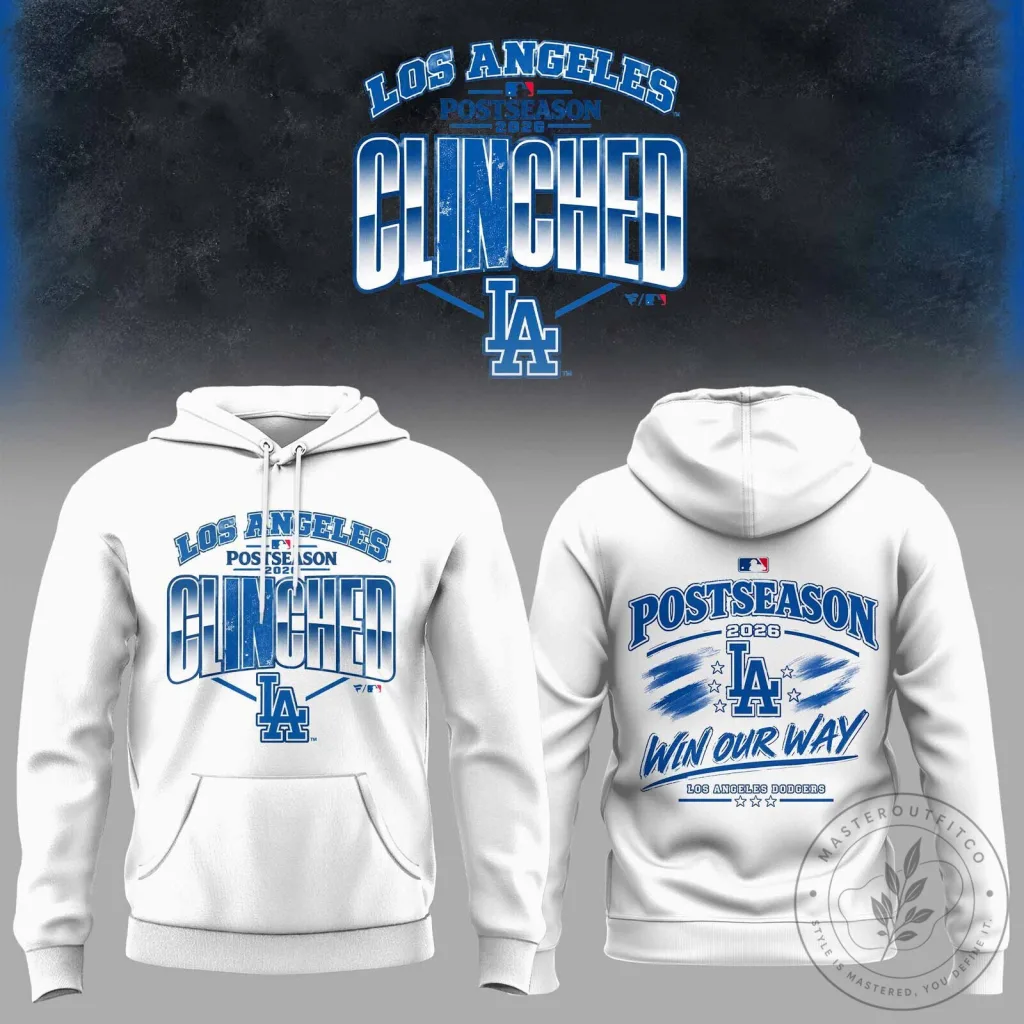 2026 White Hoodie Celebrating Los Angeles Dodgers Postseason Clinch 2026 White Hoodie Celebrating Los Angeles Dodgers Postseason Clinch