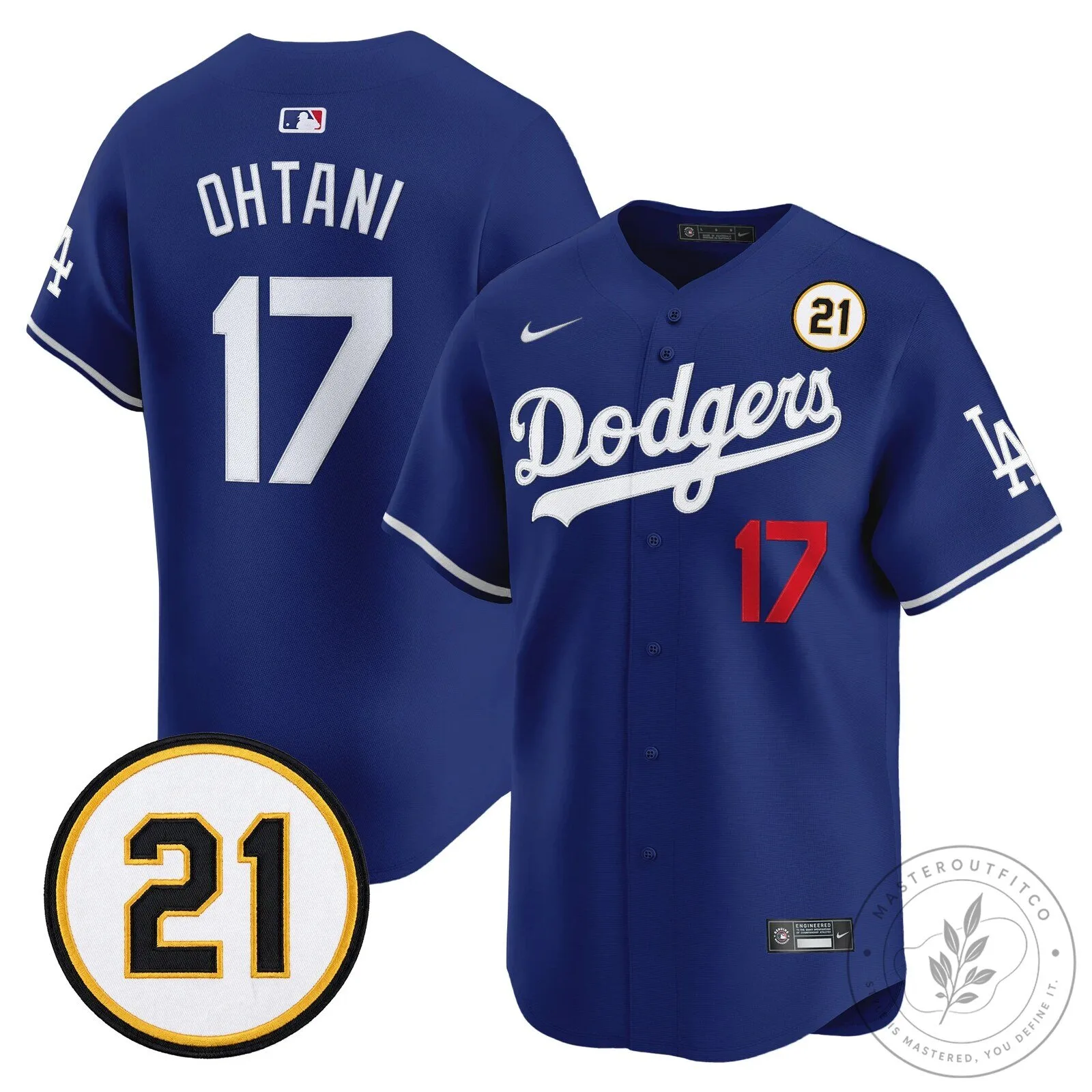 Shohei Ohtani Number 17 Baseball Jersey for Los Angeles Dodgers Fans