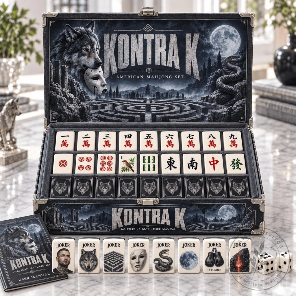 Kontra K American Mahjong Set with 160 Tiles and Two Dice Kontra K American Mahjong Set with 160 Tiles and Two Dice