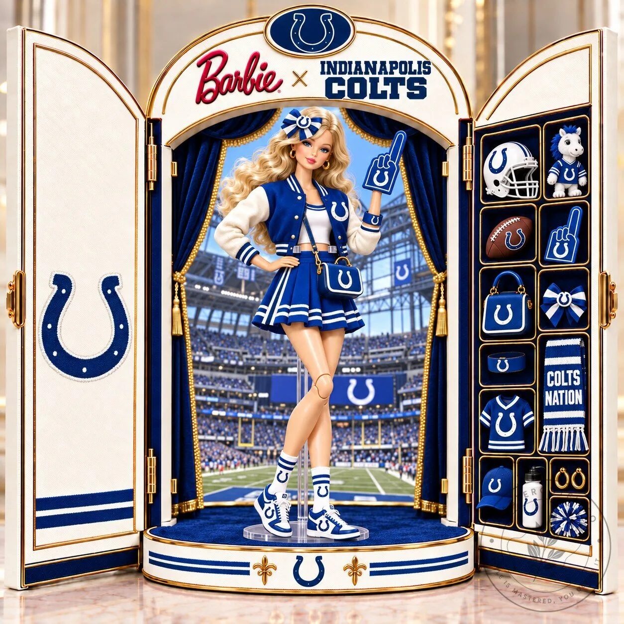 Barbie Indianapolis Colts NFL Football Team Commemorative Collectible Doll Figure