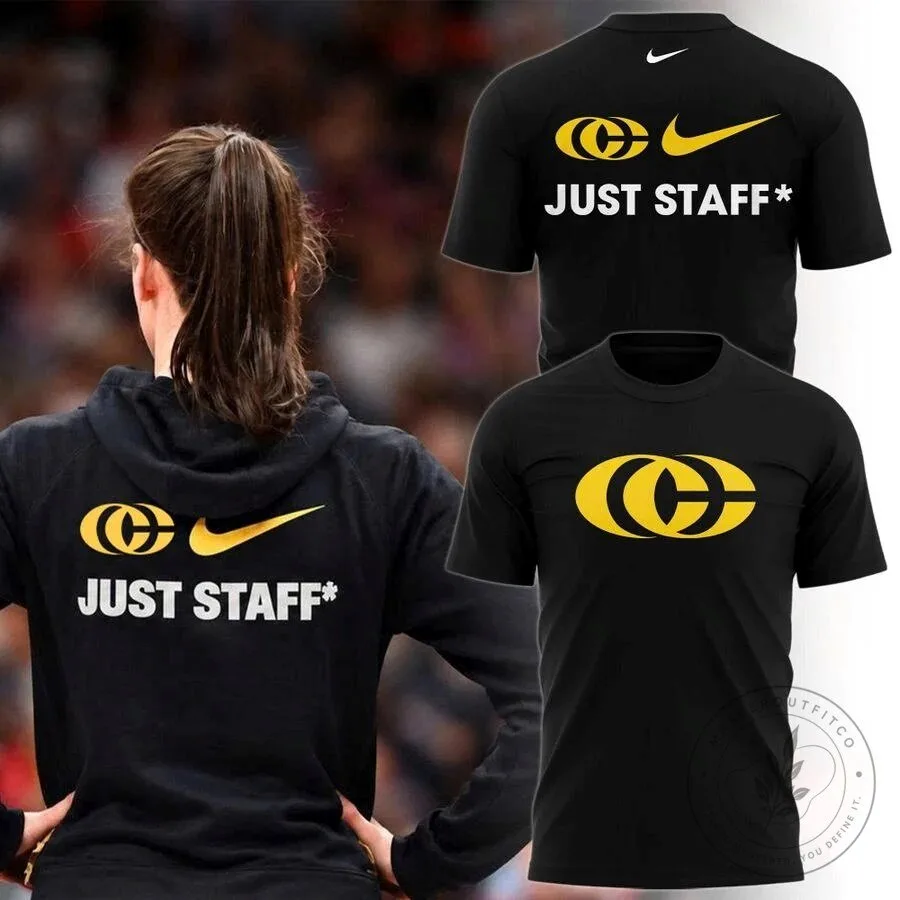 Caitlin Clark Iowa Hawkeyes Women's Basketball Just Staff T-Shirt