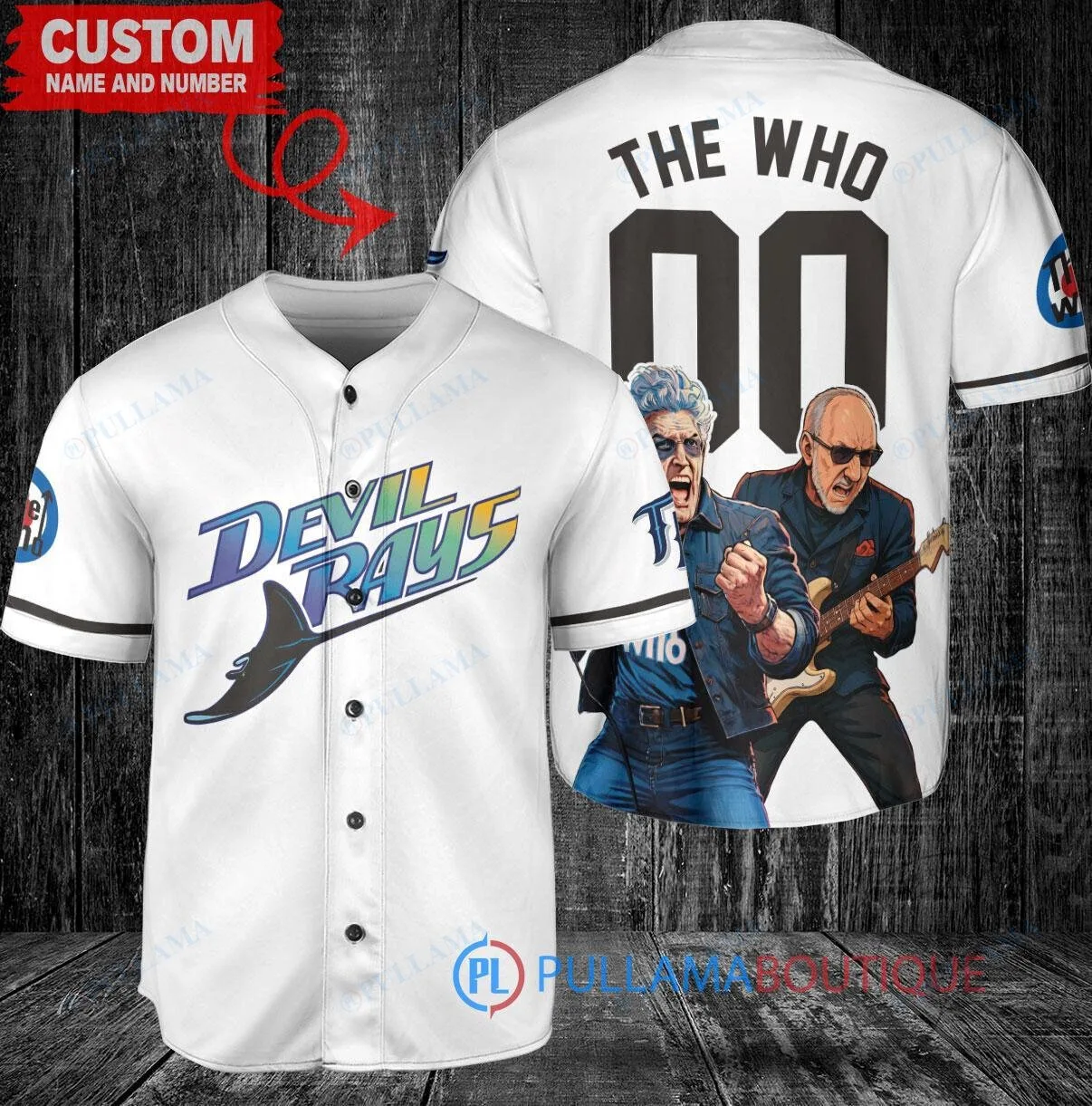 Tampa Bay Rays Baseball The Who Rock Band Custom Baseball Jersey