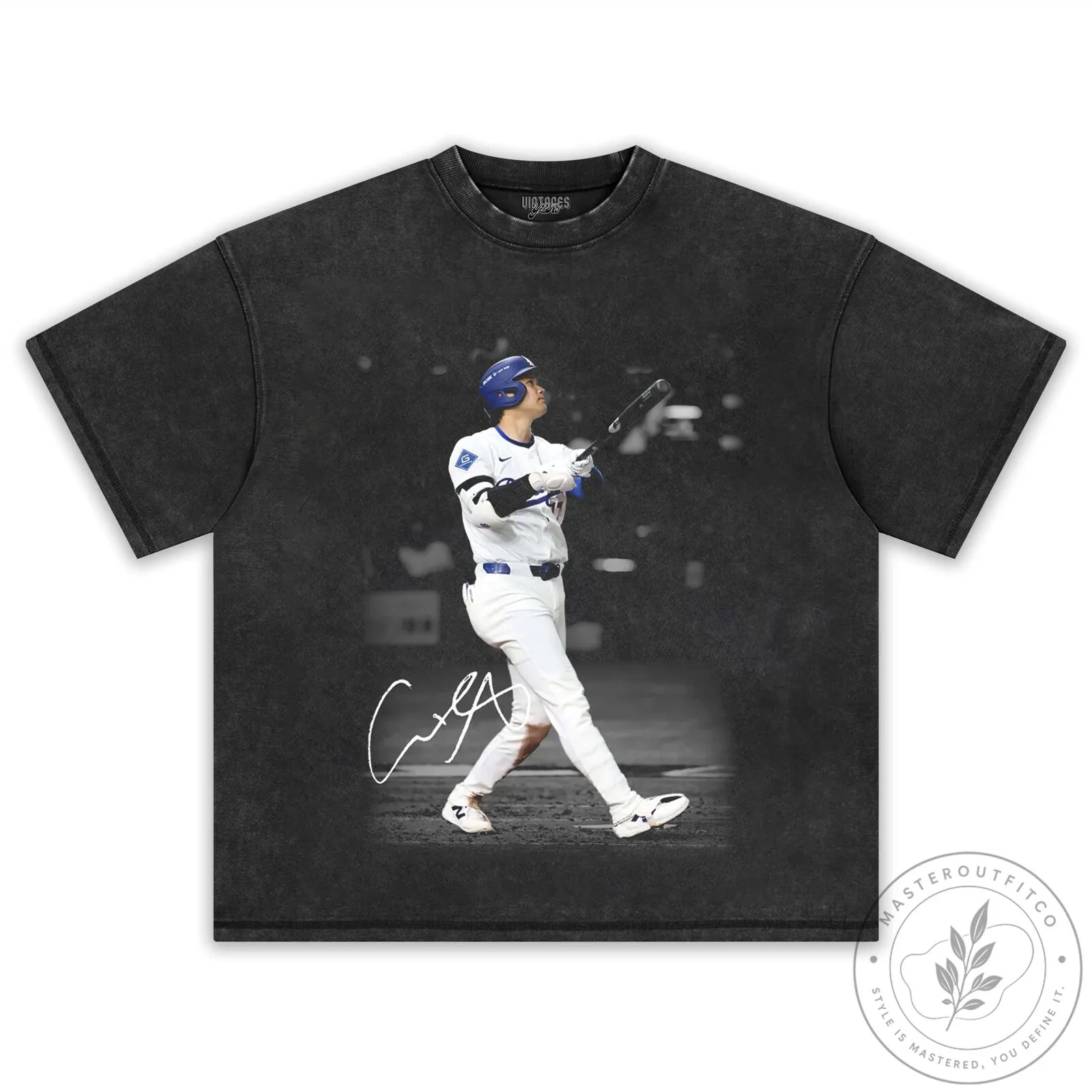 Shohei Ohtani Baseball Player Signature Graphic Black T-Shirt 7 Shohei Ohtani Baseball Player Signature Graphic Black T-Shirt