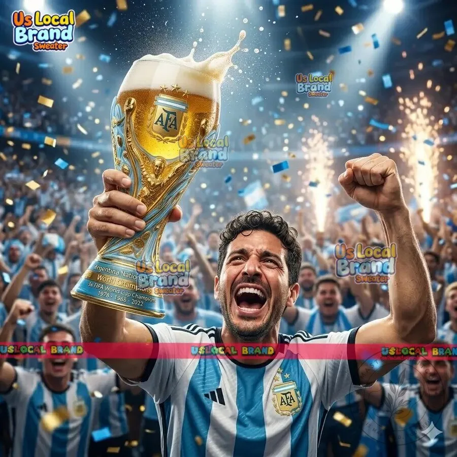 Argentina National Team FIFA World Cup Champions Beer Glass Mug