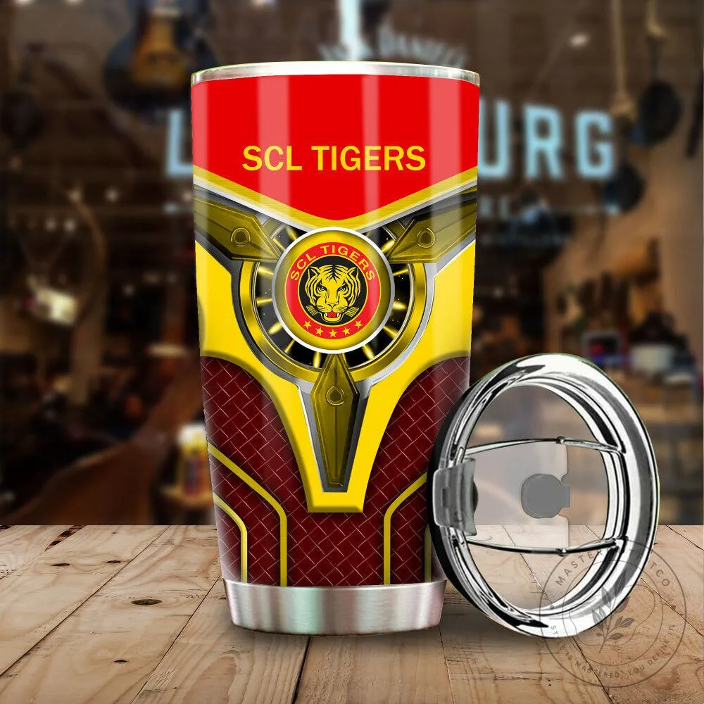 SCL Tigers Ice Hockey Team Logo Stainless Steel Insulated Tumbler 3 SCL Tigers Ice Hockey Team Logo Stainless Steel Insulated Tumbler