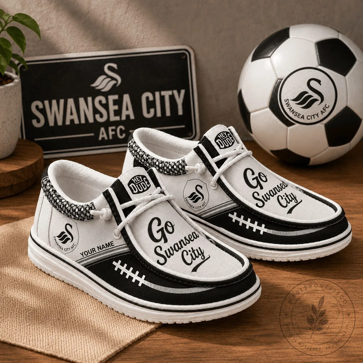 Swansea City Personalized Hey Dude Style Shoes