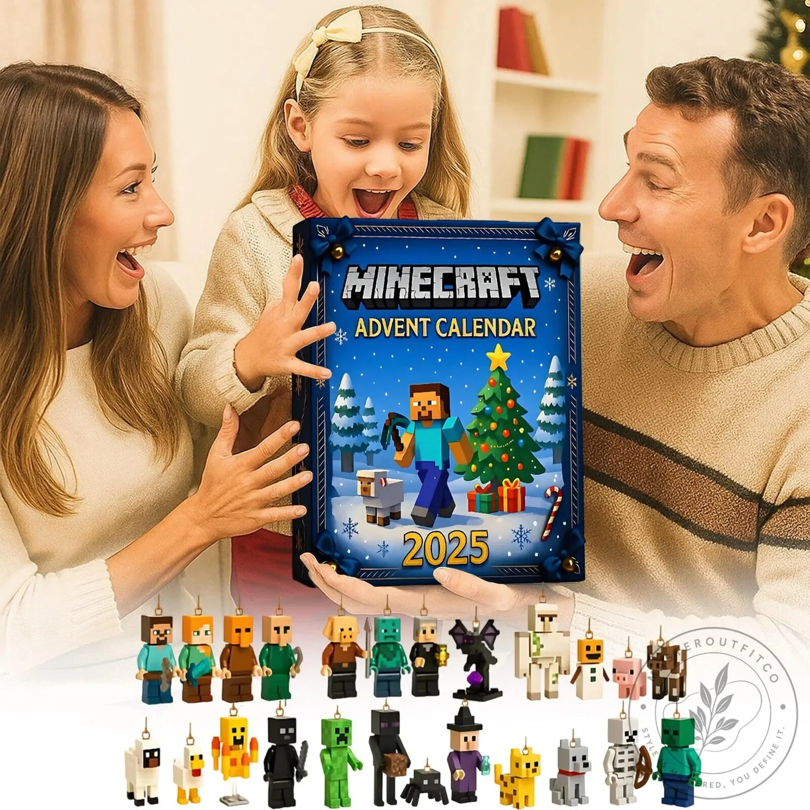 Minecraft Advent Calendar 2025 with 24 Game Character Ornaments 8 Minecraft Advent Calendar 2025 with 24 Game Character Ornaments