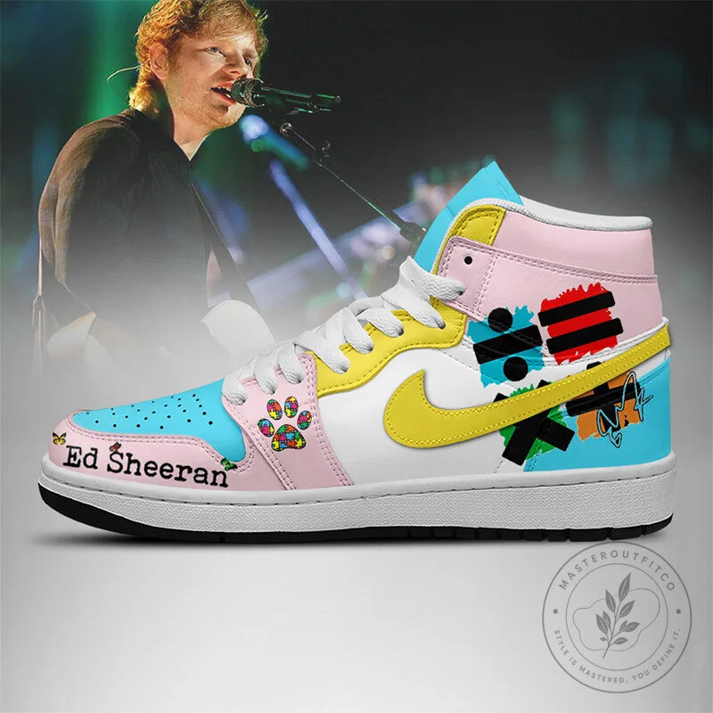 Ed Sheeran Divide Album Art High-Top Sneakers 8 Ed Sheeran Divide Album Art High-Top Sneakers