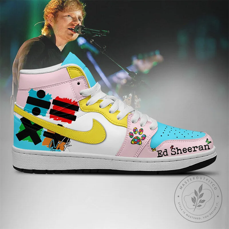 Ed Sheeran Divide Album Art High-Top Sneakers 9 Ed Sheeran Divide Album Art High-Top Sneakers
