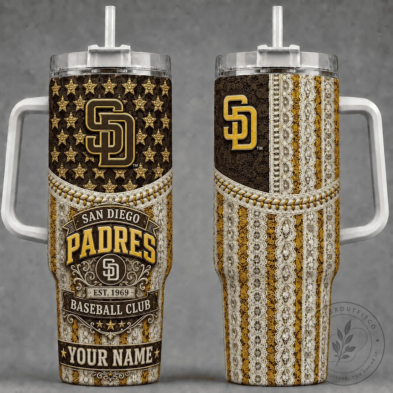 San Diego Padres Baseball Club Personalized 40oz Stainless Steel Tumbler 5 San Diego Padres Baseball Club Personalized 40oz Stainless Steel Tumbler