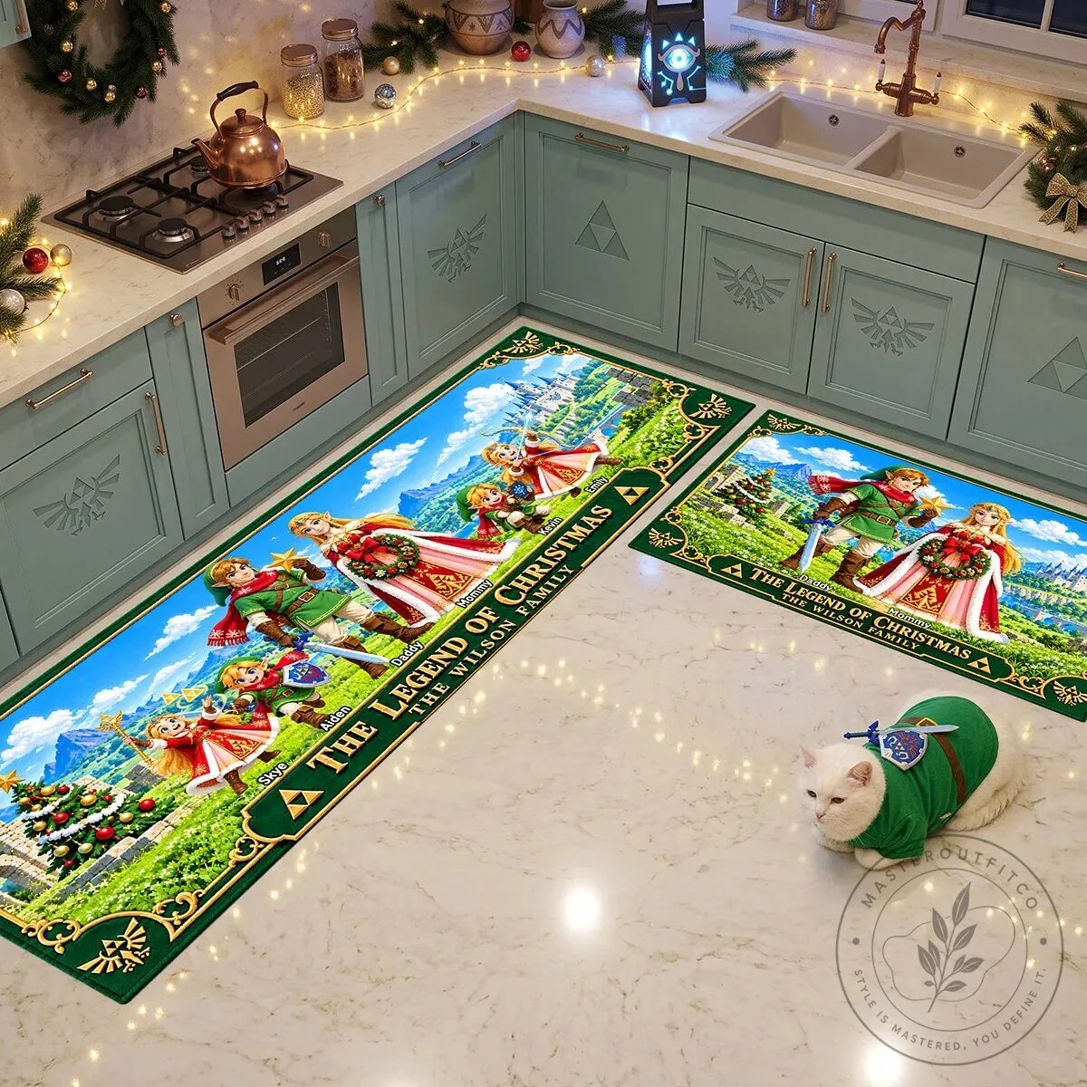 The Legend of Christmas Family Personalized Runner Rug