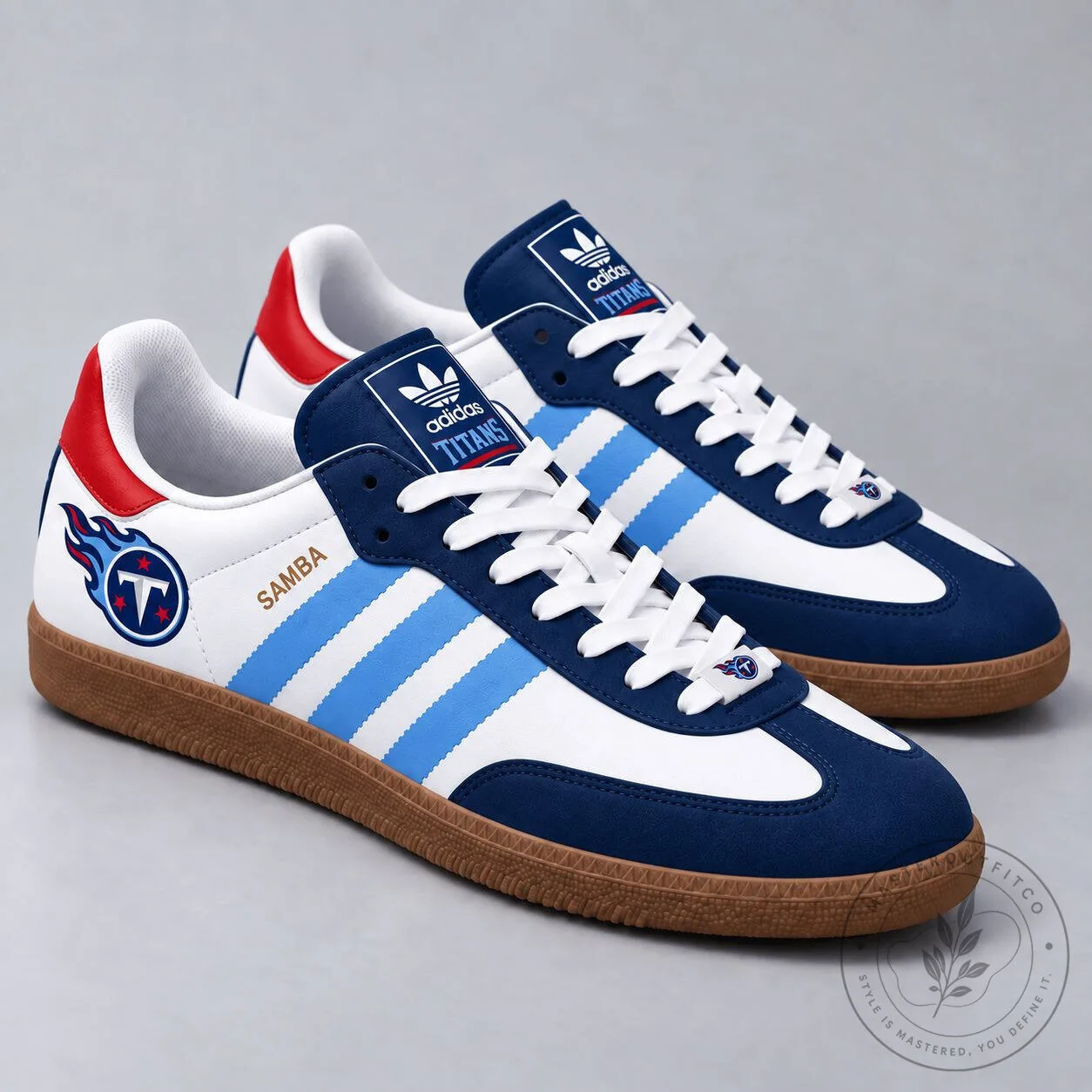 Tennessee Titans National Football League Team Logo Adidas Samba Shoes 2 Tennessee Titans National Football League Team Logo Adidas Samba Shoes