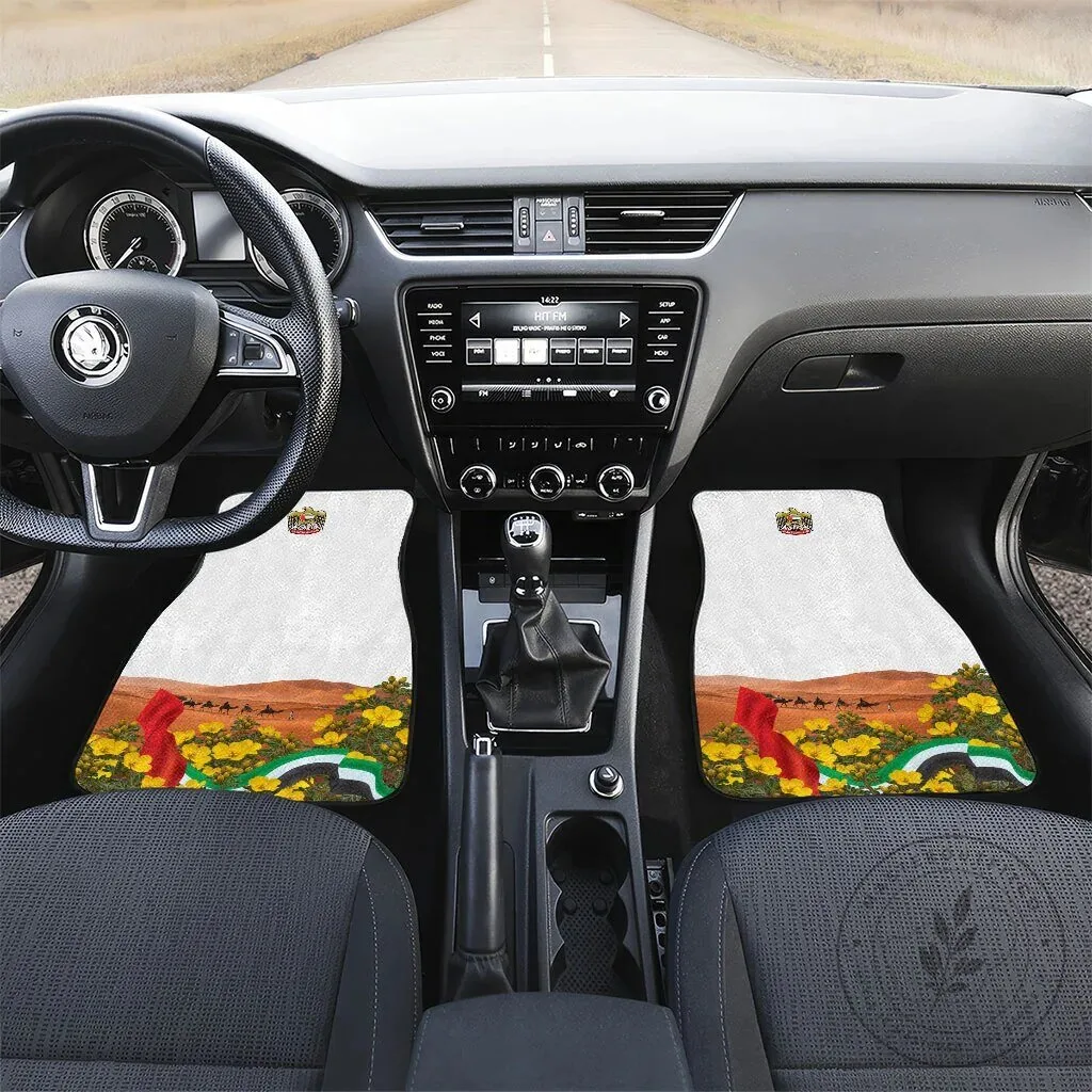 United Arab Emirates National Day Falcon and Burj Khalifa Car Mat Set 8 United Arab Emirates National Day Falcon and Burj Khalifa Car Mat Set