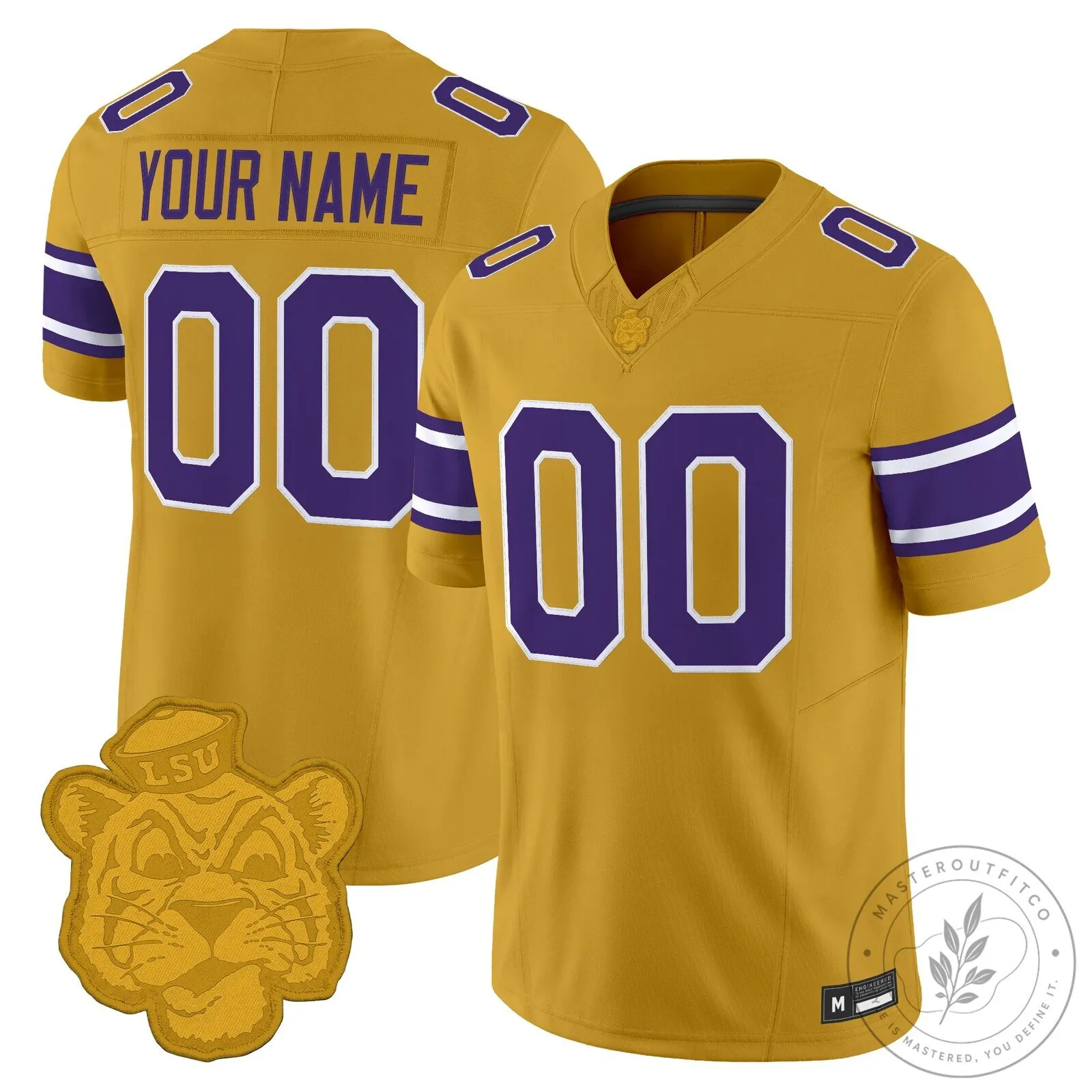 Limited Custom Football Jersey - LSU Tigers Gridiron Gold Throwback Vapor Edition 5 Limited Custom Football Jersey - LSU Tigers Gridiron Gold Throwback Vapor Edition