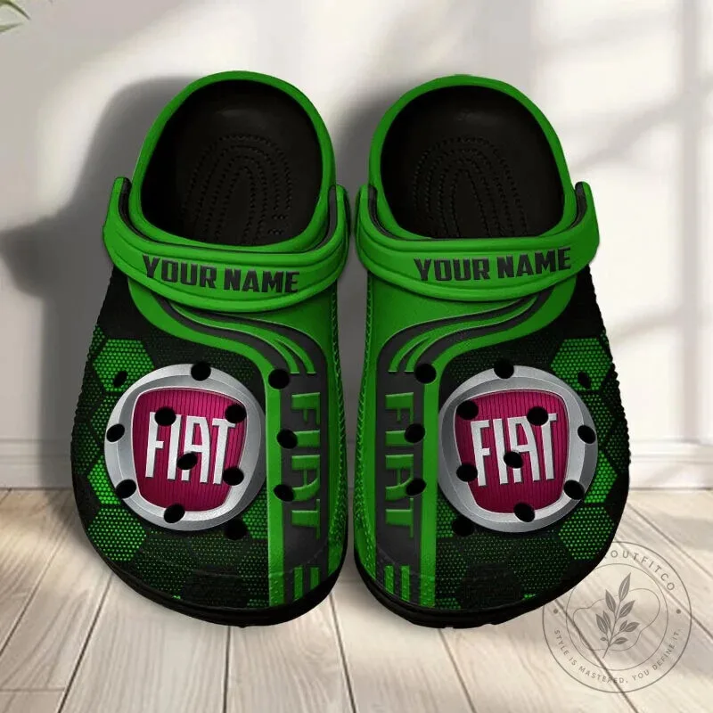 Fiat Logo Custom Name Blue Classic Clogs Shoes 29 Fiat Logo Custom Name Blue Classic Clogs Shoes