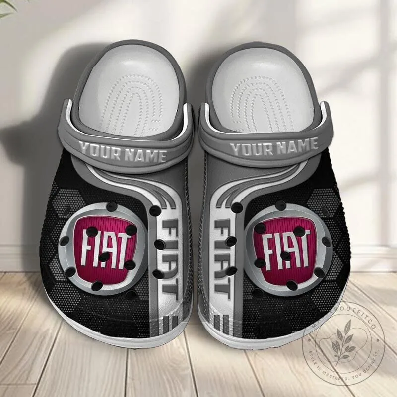 Fiat Logo Custom Name Blue Classic Clogs Shoes 31 Fiat Logo Custom Name Blue Classic Clogs Shoes