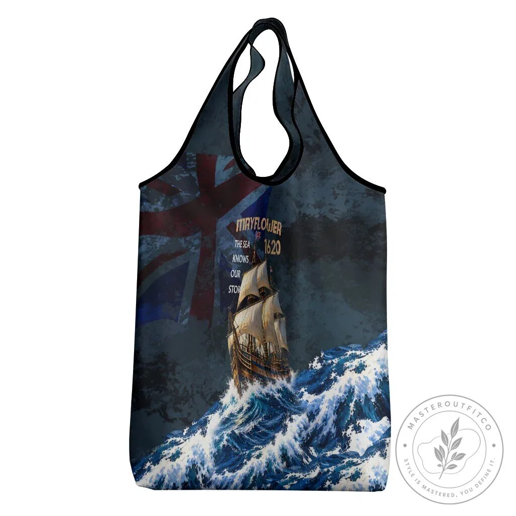 Mayflower 1620 Ship Vintage Nautical Ocean Waves Art Reusable Grocery Bag 13 Mayflower 1620 Ship Vintage Nautical Ocean Waves Art Reusable Grocery Bag