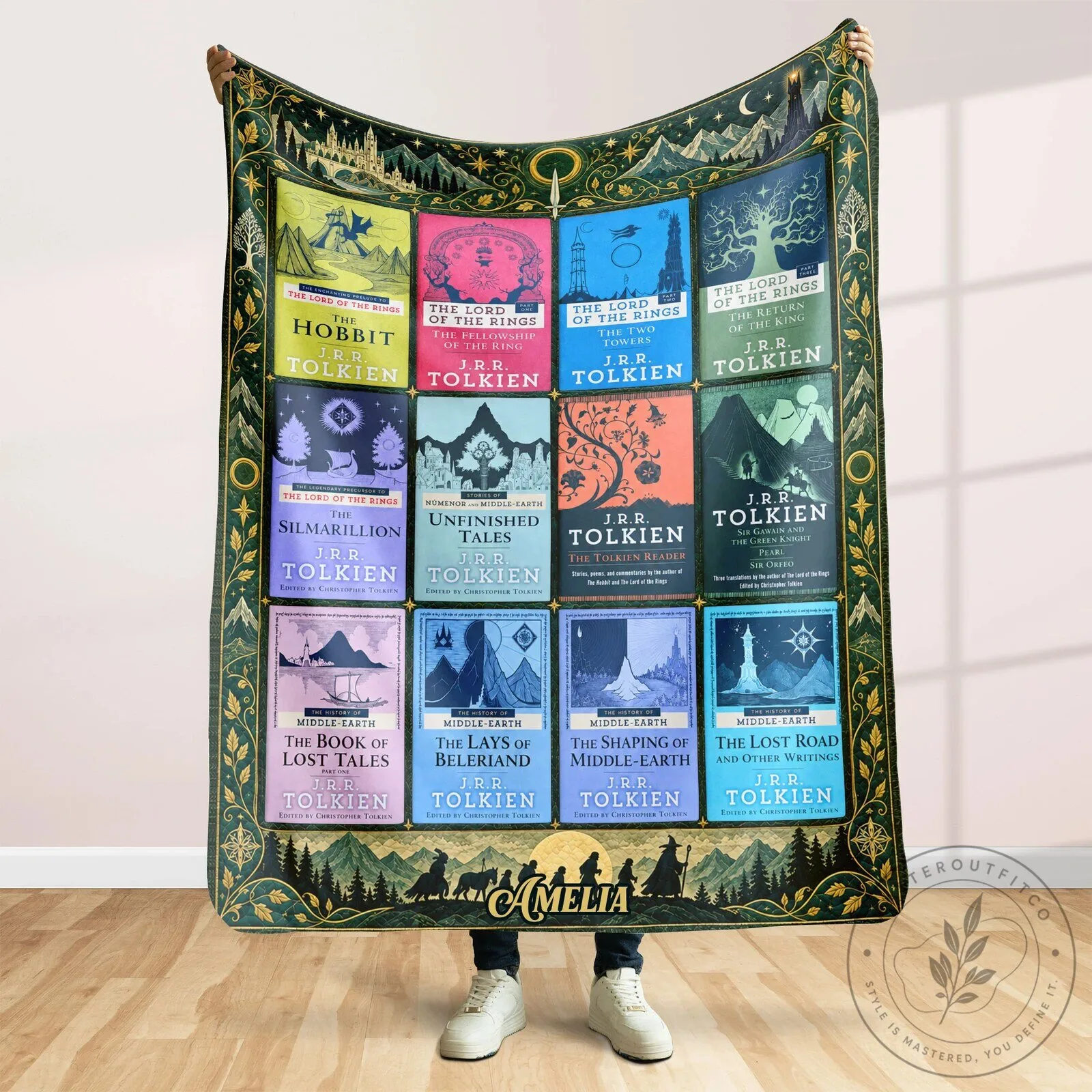 Lord of the Rings Book Covers J.R.R. Tolkien Middle-Earth Fantasy Blanket 12 Lord of the Rings Book Covers J.R.R. Tolkien Middle-Earth Fantasy Blanket
