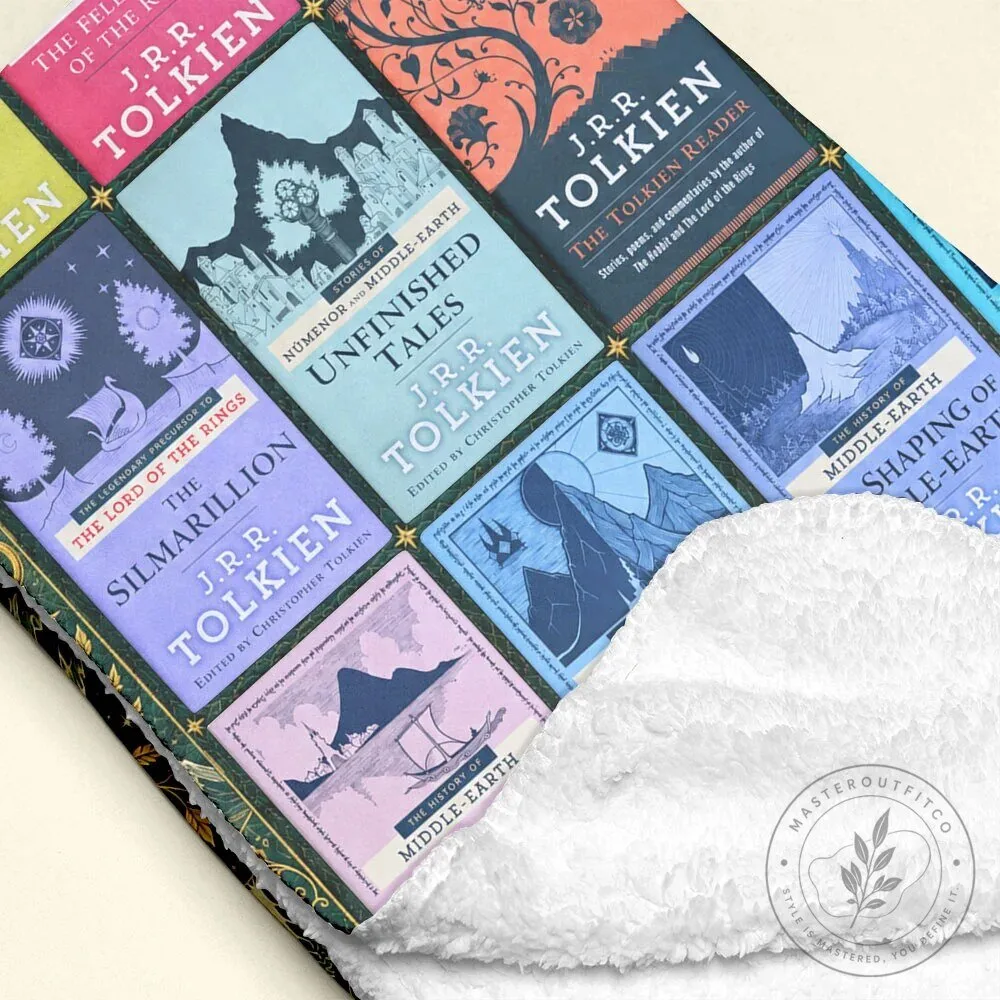 Lord of the Rings Book Covers J.R.R. Tolkien Middle-Earth Fantasy Blanket 14 Lord of the Rings Book Covers J.R.R. Tolkien Middle-Earth Fantasy Blanket