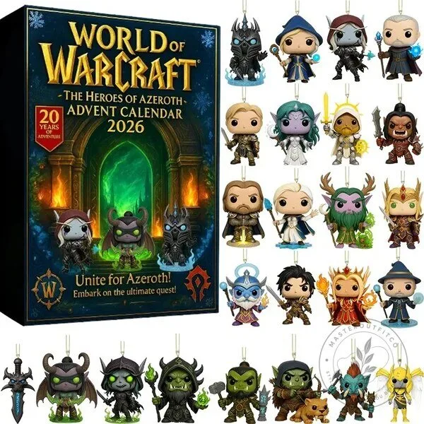 World of Warcraft The Heroes of Azeroth 2026 Advent Calendar with 24 Ornaments