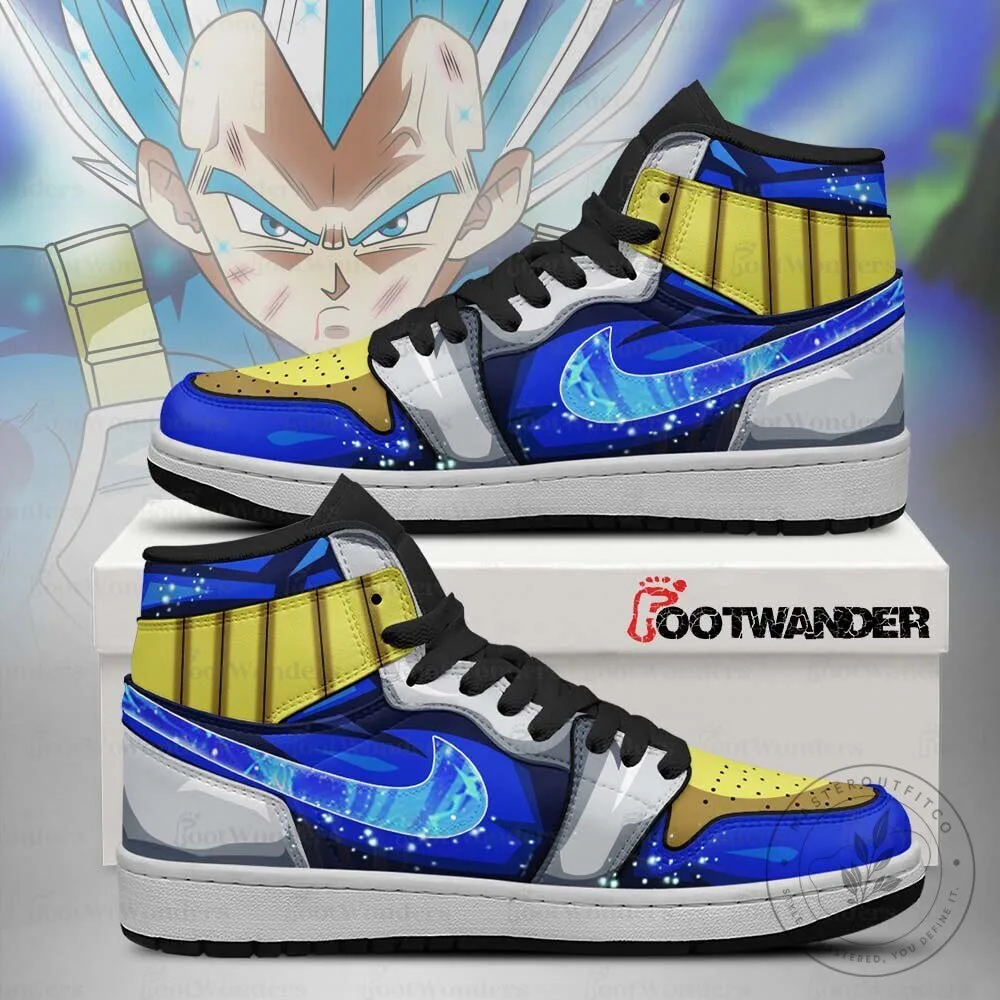 Vegeta Perfected Super Saiyan Blue Dragon Ball Z Anime High-Top Shoes