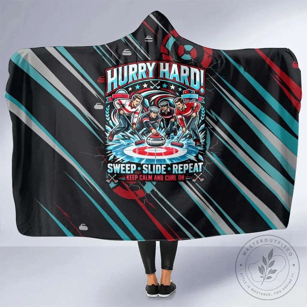 Curling My House My Rules Hurry Hard Sweep Slide Repeat Hooded Blanket 6 Curling My House My Rules Hurry Hard Sweep Slide Repeat Hooded Blanket