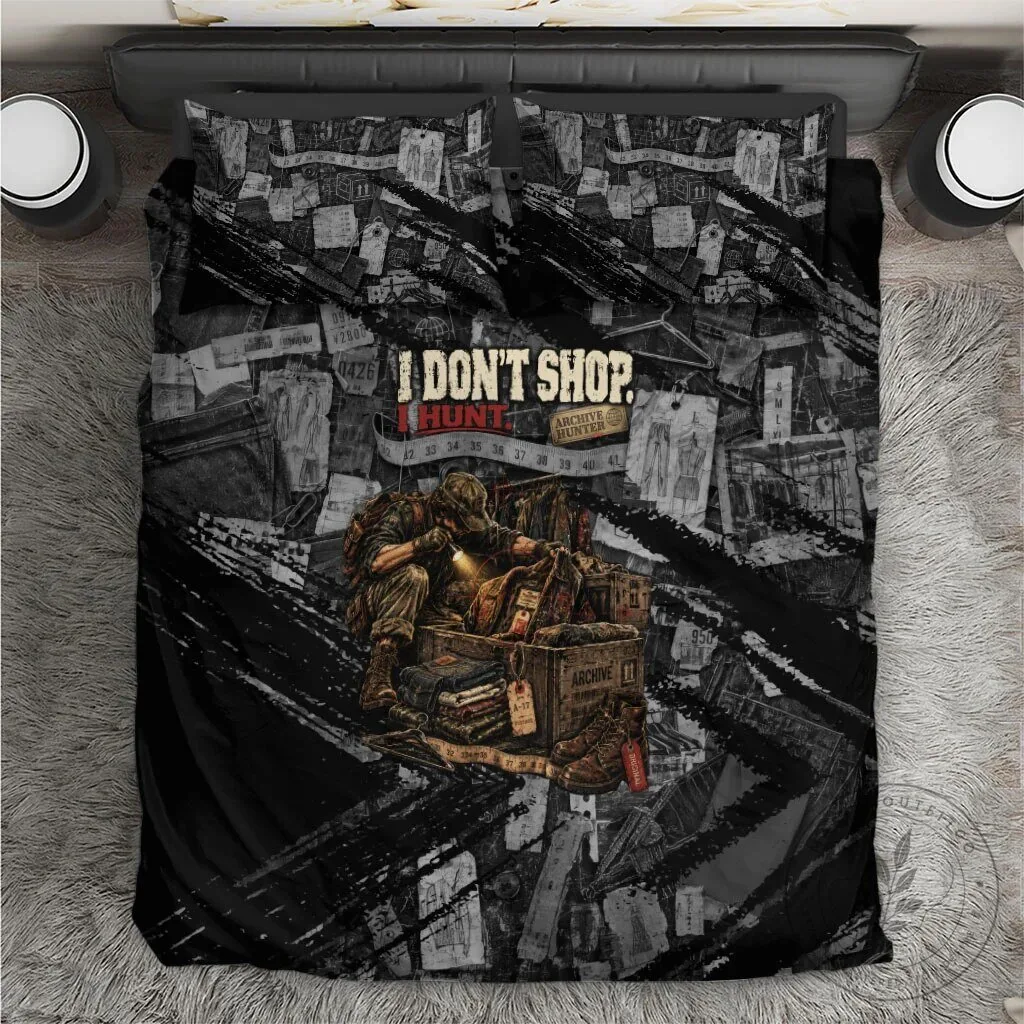 Monster Motors Hot Rod Zombie Mechanic I Still Play With Cars Tumbler 6 Archive Hunter The Hunt Never Ends Vintage Streetwear Grunge Collage Graphic Art Bedding Set