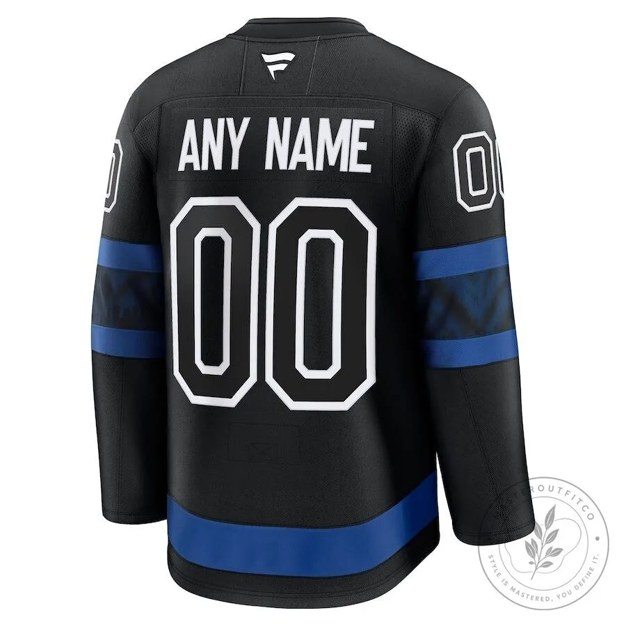 Toronto Maple Leafs Alternate Black and Blue Hockey Jersey 7 Toronto Maple Leafs Alternate Black and Blue Hockey Jersey