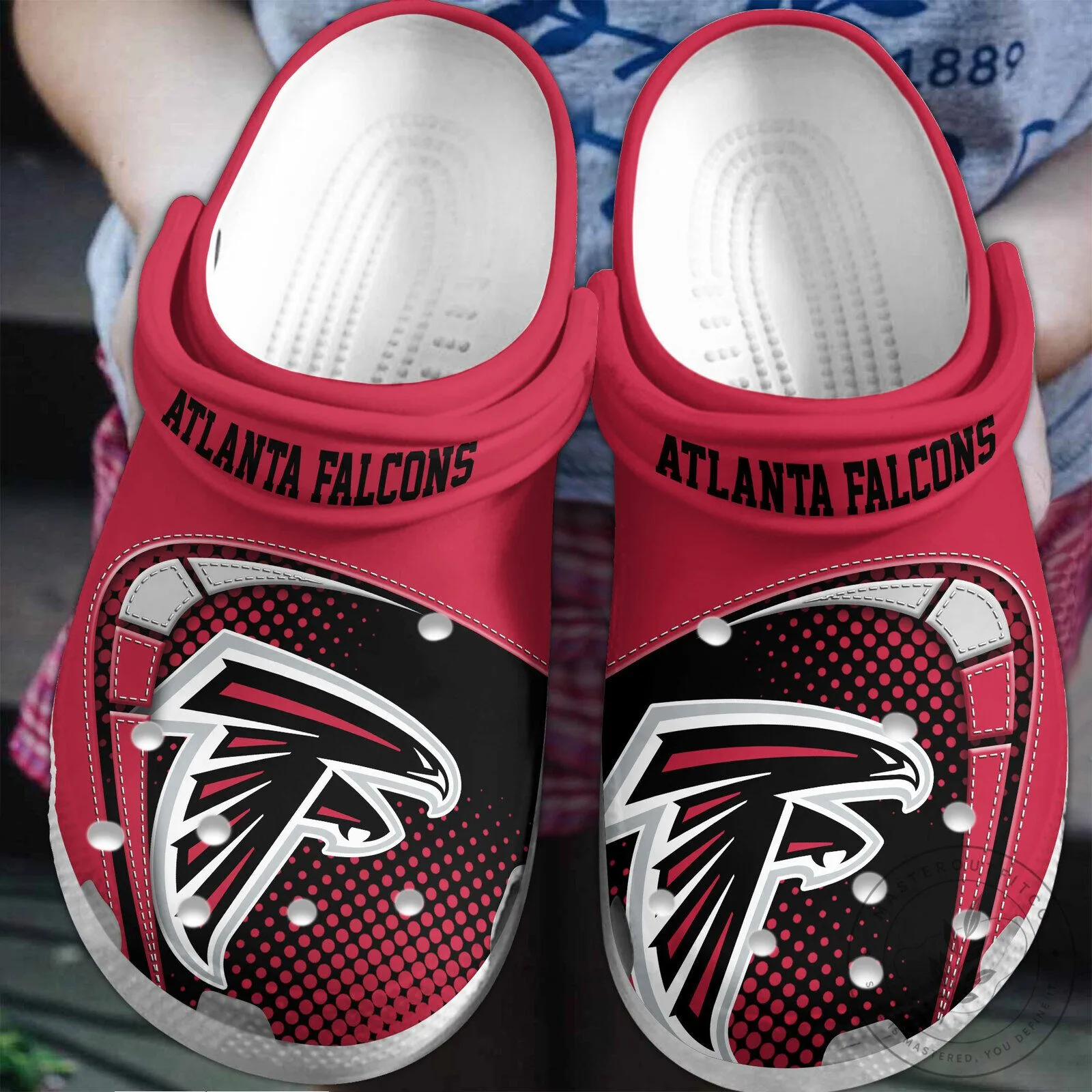 Atlanta Falcons NFL Team Logo Red And Black Design Comfortable Shoes