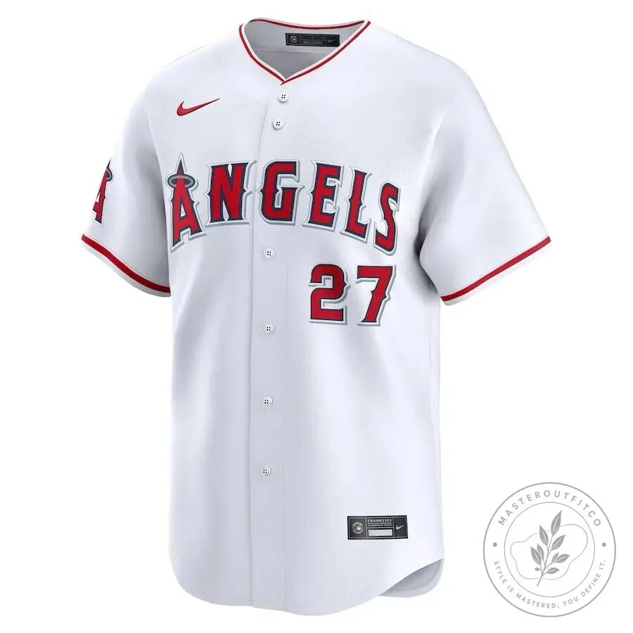 Los Angeles Angels Mike Trout White Baseball Jersey 22 Los Angeles Angels Mike Trout White Baseball Jersey