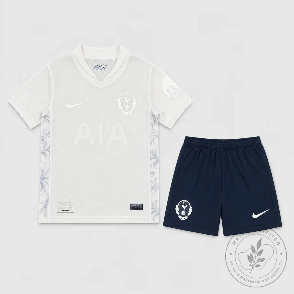 Tottenham Hotspur 125th Anniversary Kids Football Kit Jersey and Shorts Set