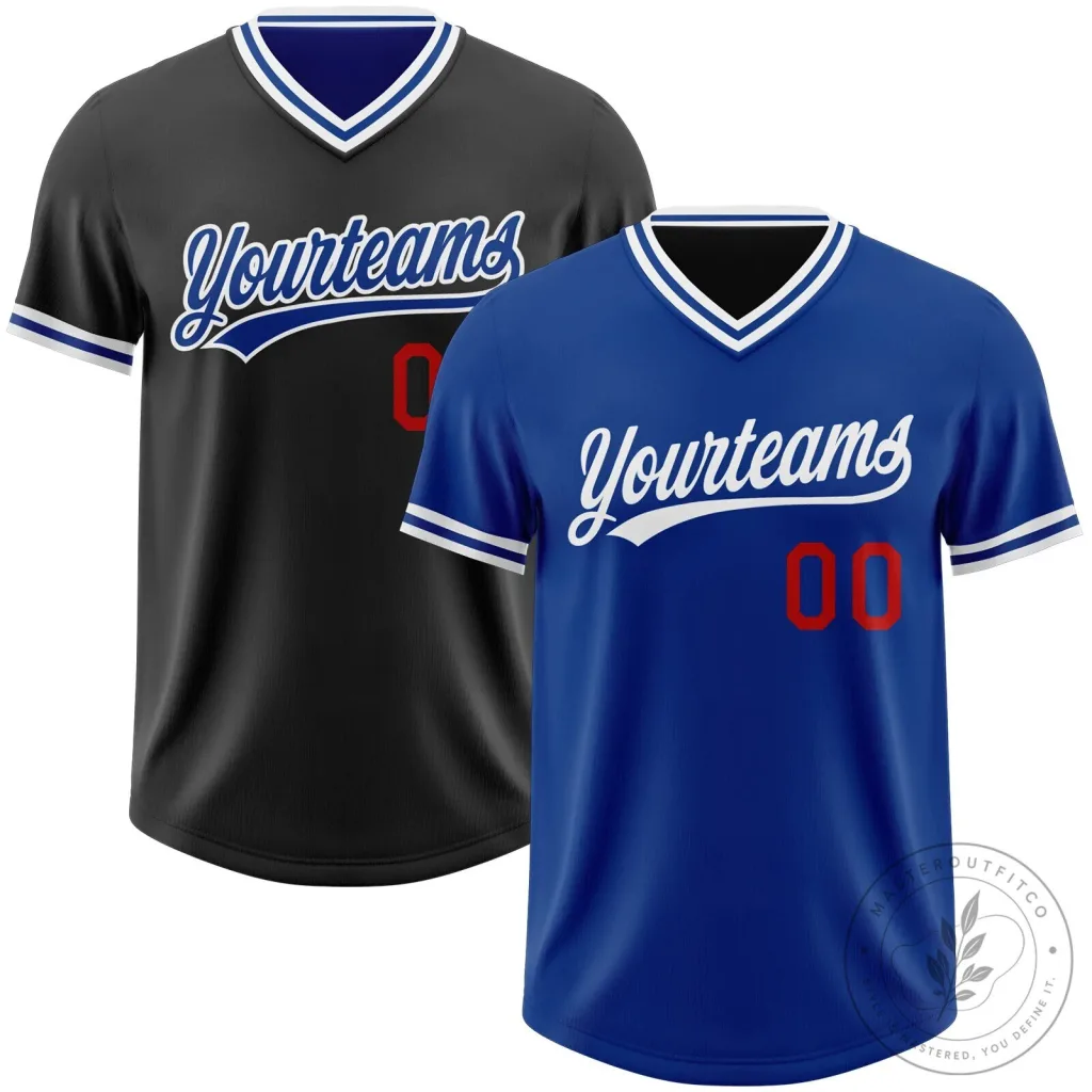 Custom Royal Blue Black Reversible Pullover Baseball Jersey Custom Royal Blue Black Reversible Pullover Baseball Jersey