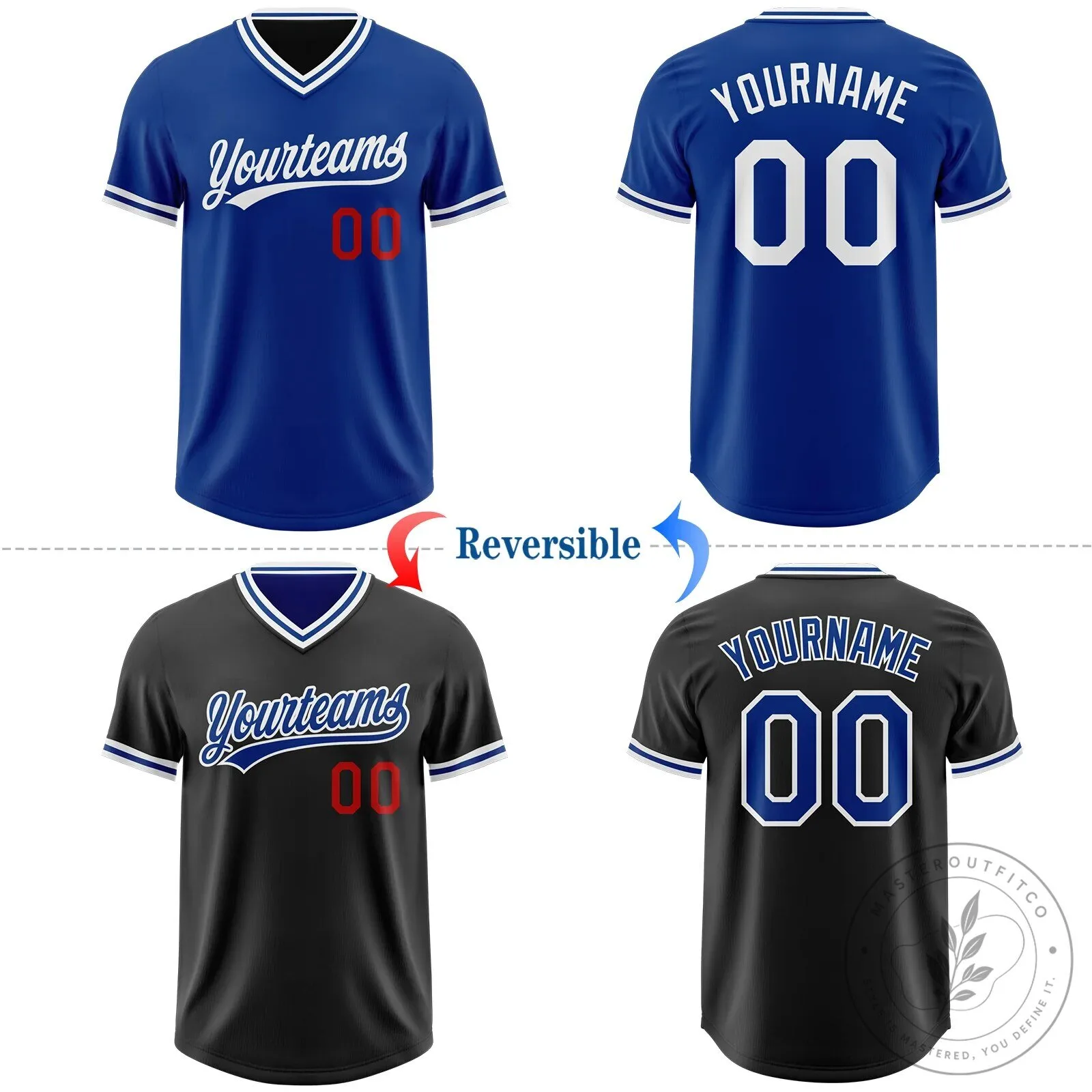 Custom Royal Blue Black Reversible Pullover Baseball Jersey 12 Custom Royal Blue Black Reversible Pullover Baseball Jersey