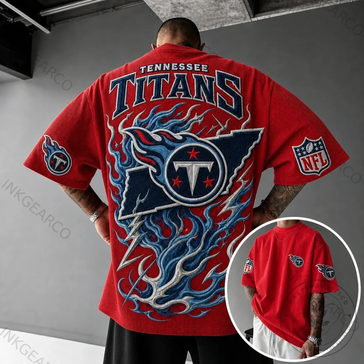 Tennessee Titans National Football League Embroidered Short-Sleeve T-Shirt